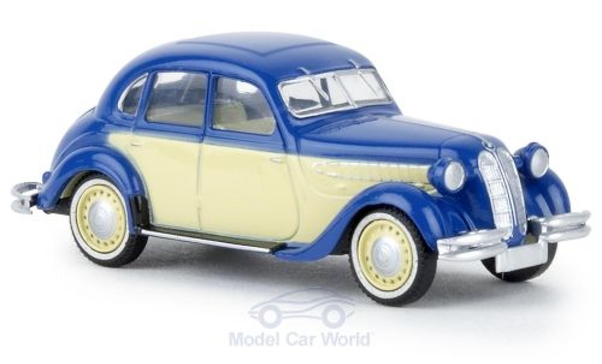 Bmw 326 1/87 Brekina blu/beige TD modellino in miniatura