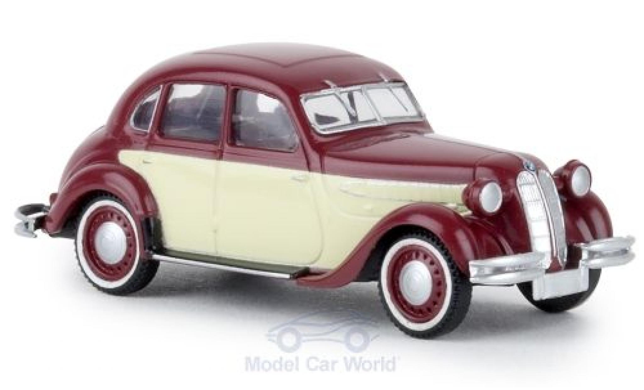 Bmw 326 1/87 Brekina rosso/beige TD modellino in miniatura