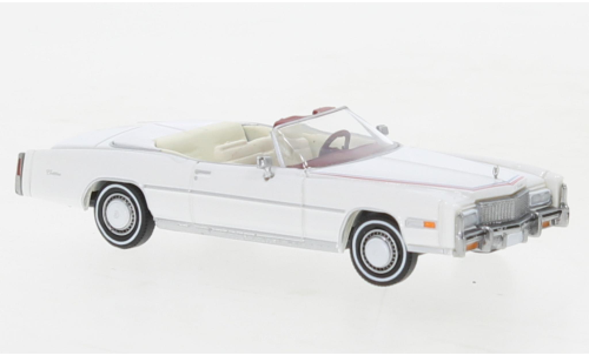 Cadillac Eldorado 1/87 Brekina Convertibile bianco/Décorer 1976 modellino in miniatura