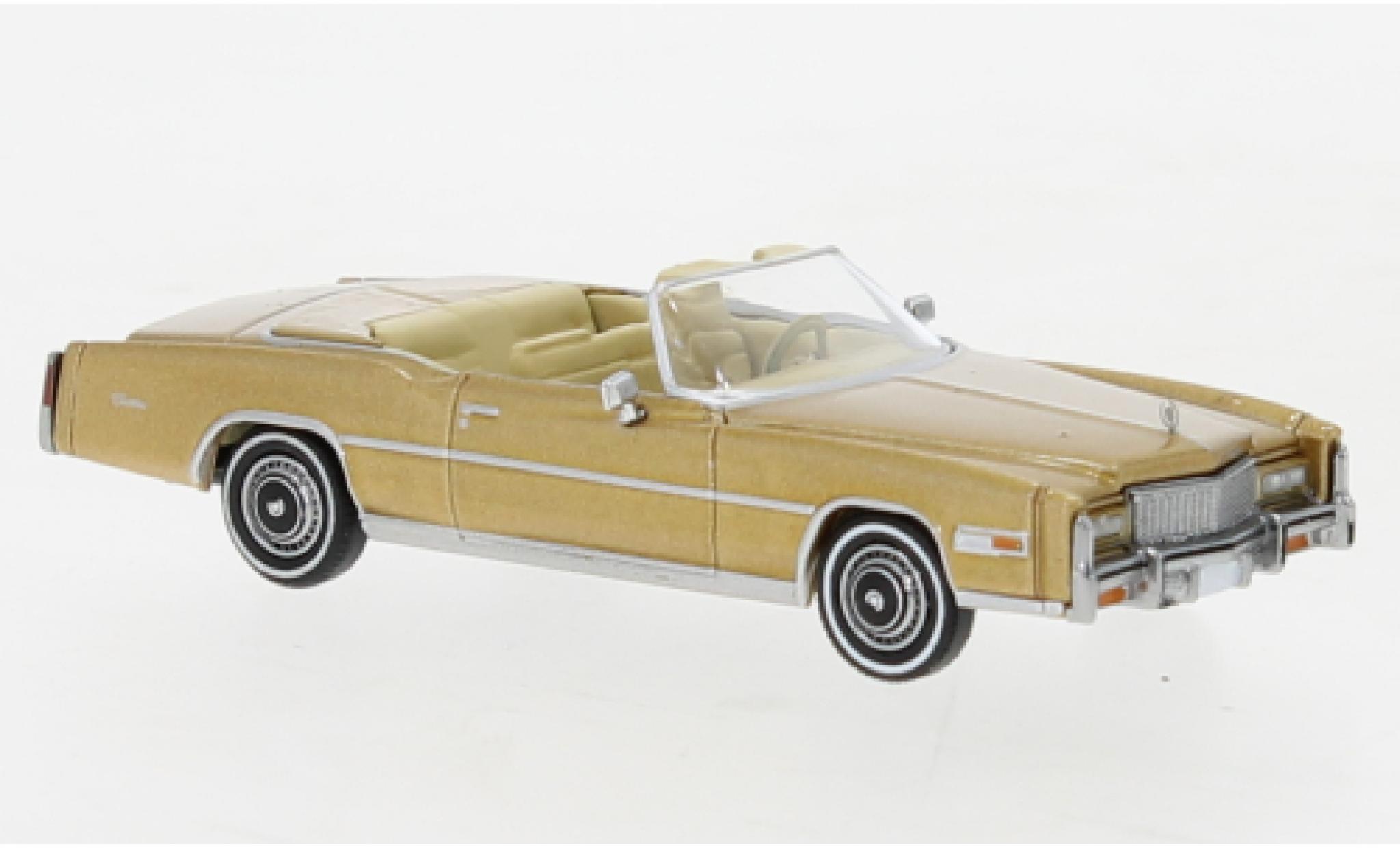 Cadillac Eldorado 1/87 Brekina Convertibile metallise beige 1976 modellino in miniatura