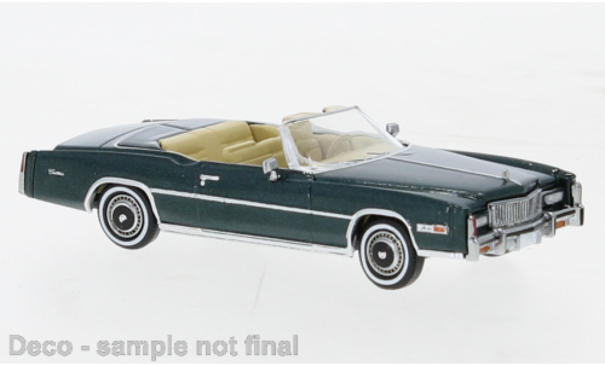 Cadillac Eldorado 1/87 Brekina Convertibile metallise verde 1976 modellino in miniatura