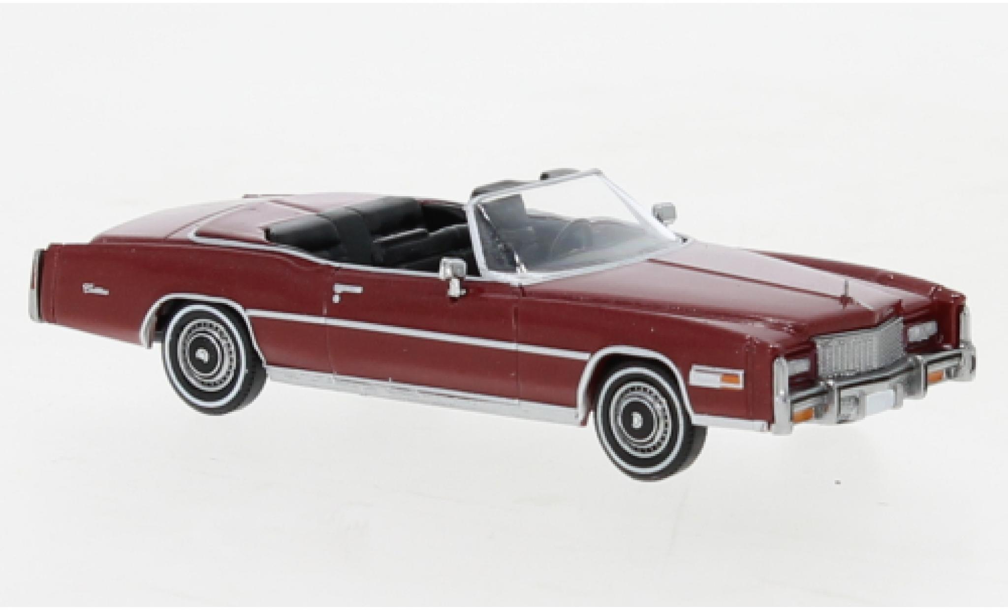 Cadillac Eldorado 1/87 Brekina Convertibile metallise rosso foncé 1976 modellino in miniatura