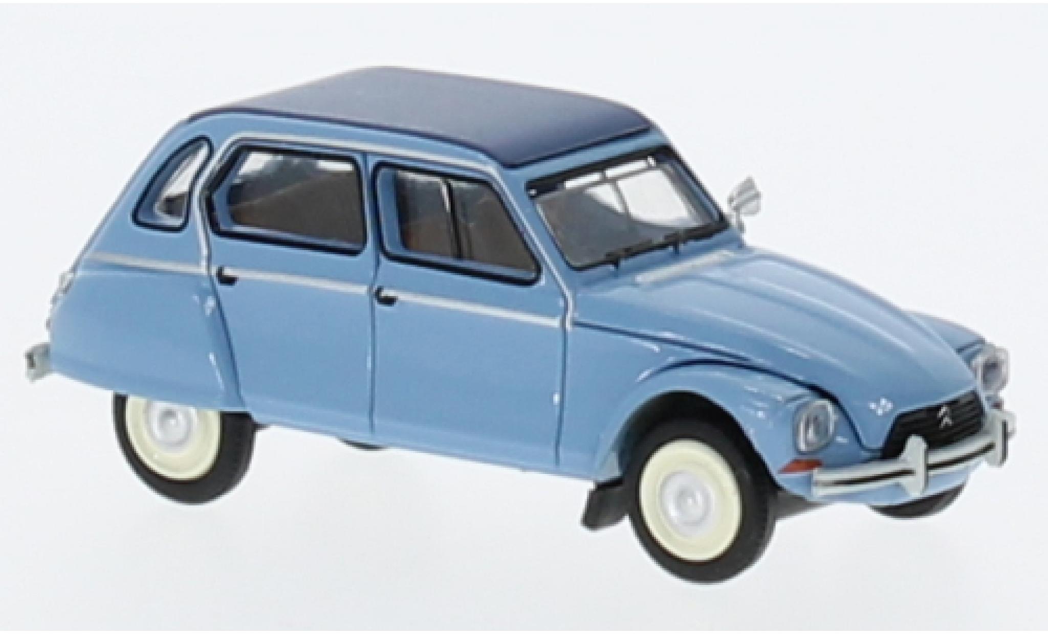 Citroen Dyane 1/87 Brekina blu clair 1976 modellino in miniatura