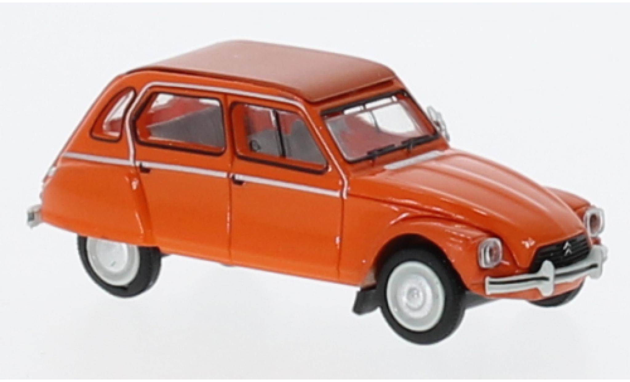 Citroen Dyane 1/87 Brekina orange 1976 modellino in miniatura