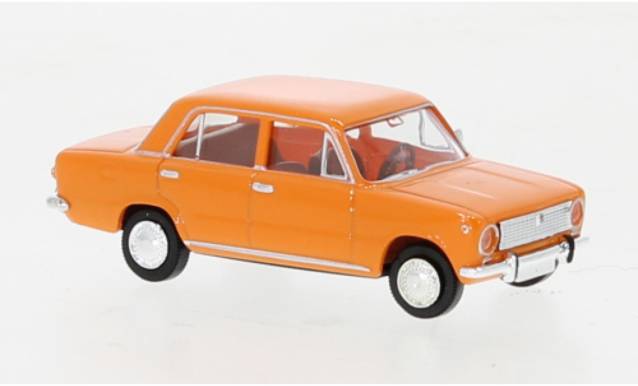 Fiat 124 1/87 Brekina orange 1966 modellino in miniatura