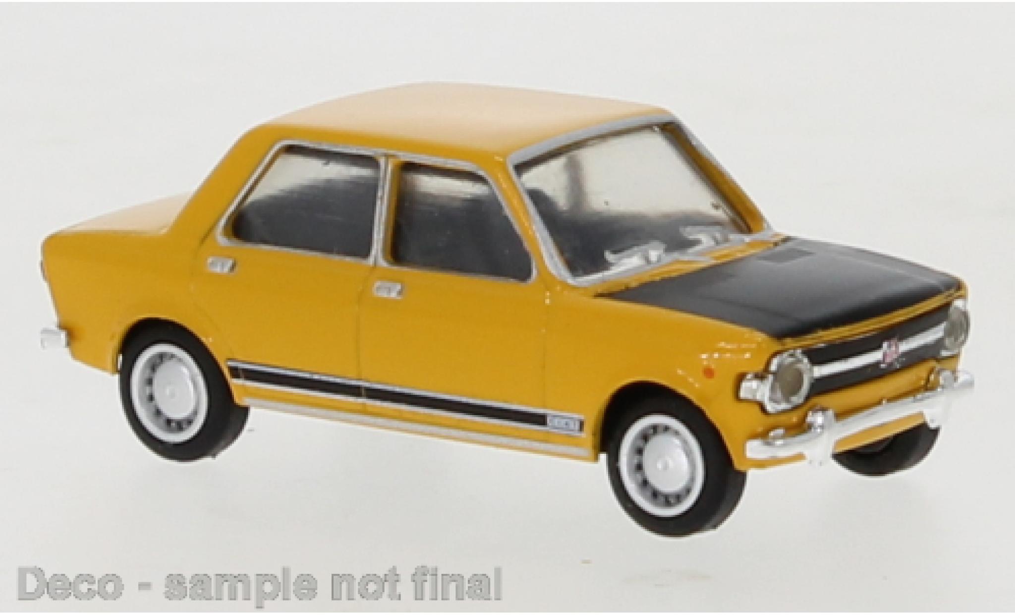 Fiat 128 1/87 Brekina giallo/nero 1969 modellino in miniatura
