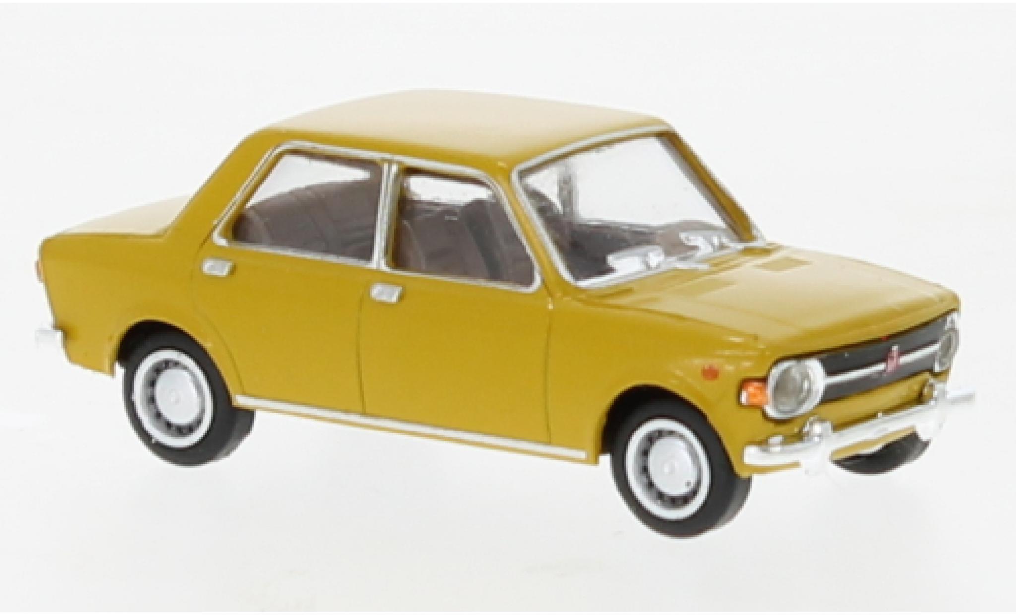 Fiat 128 1/87 Brekina giallo 1969 modellino in miniatura