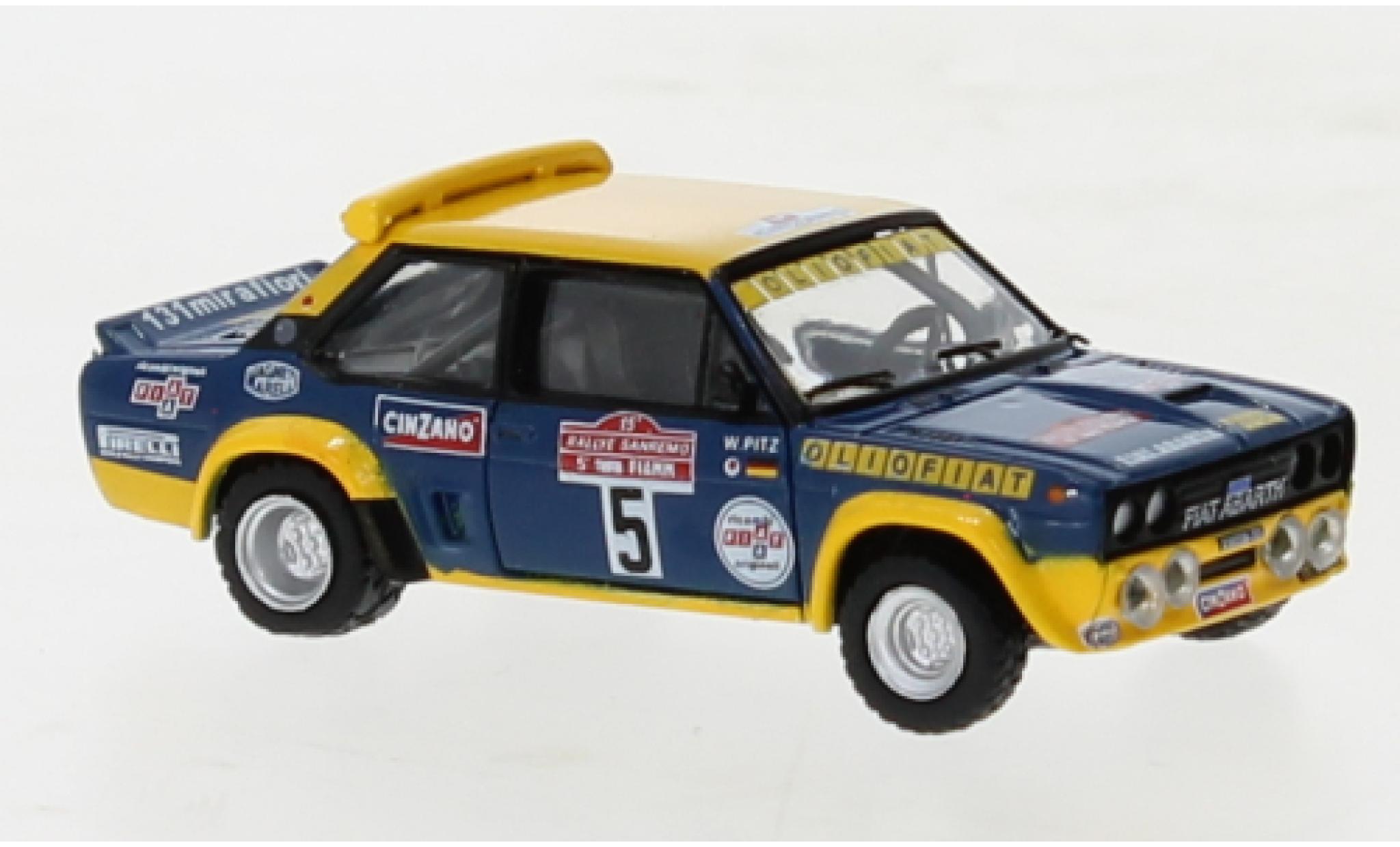 Fiat 131 1/87 Brekina Abarth No.5 Olio Rally San Remo 1977 modellino in miniatura