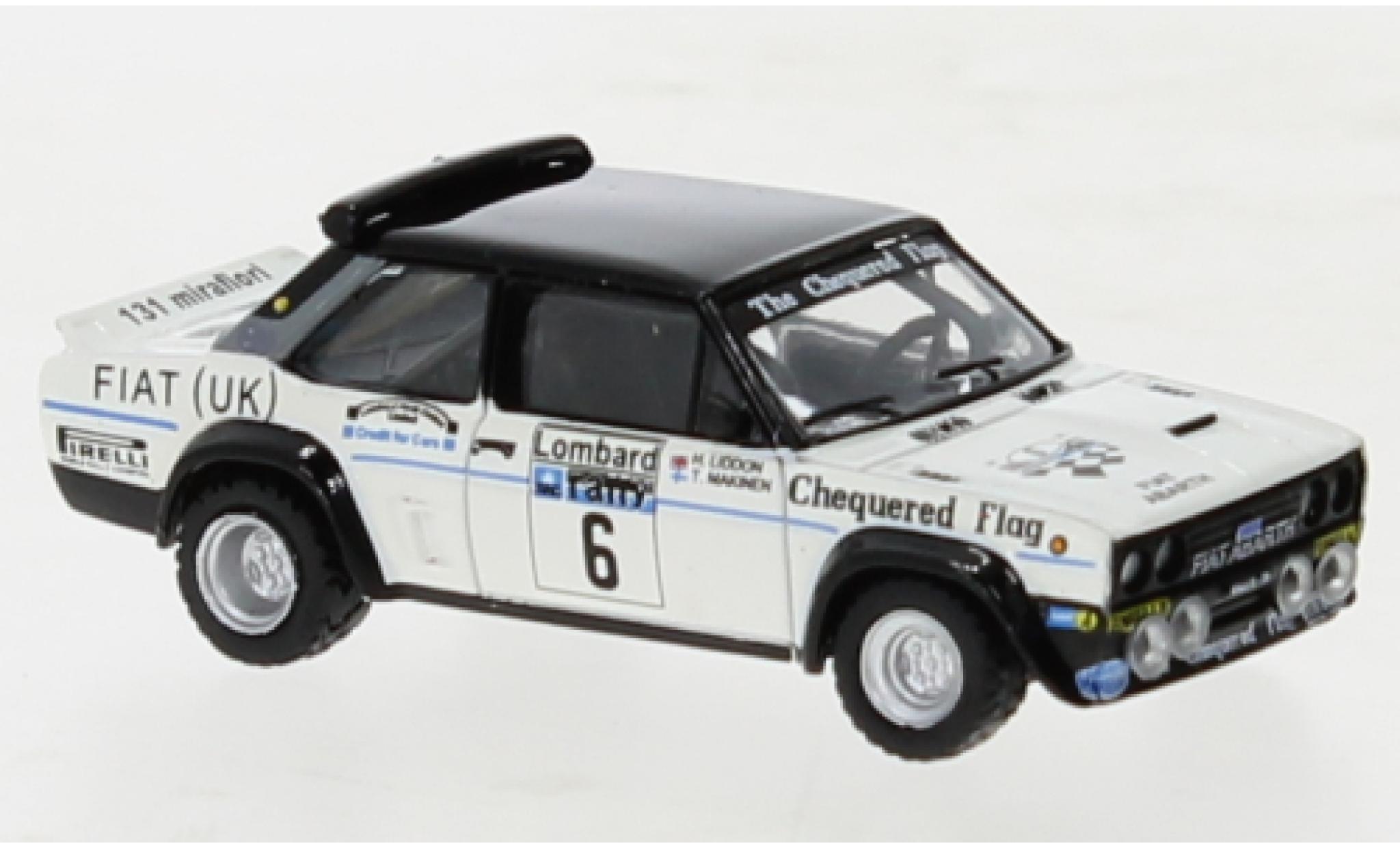 Fiat 131 1/87 Brekina Abarth No.6 UK RAC Rally 1977 modellino in miniatura