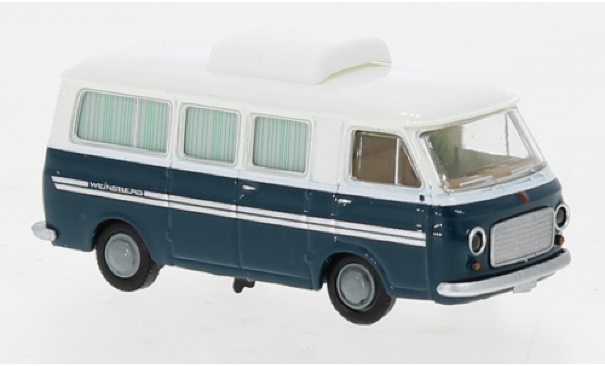 Fiat 238 1/87 Brekina Camper bianco/blu 1966 modellino in miniatura