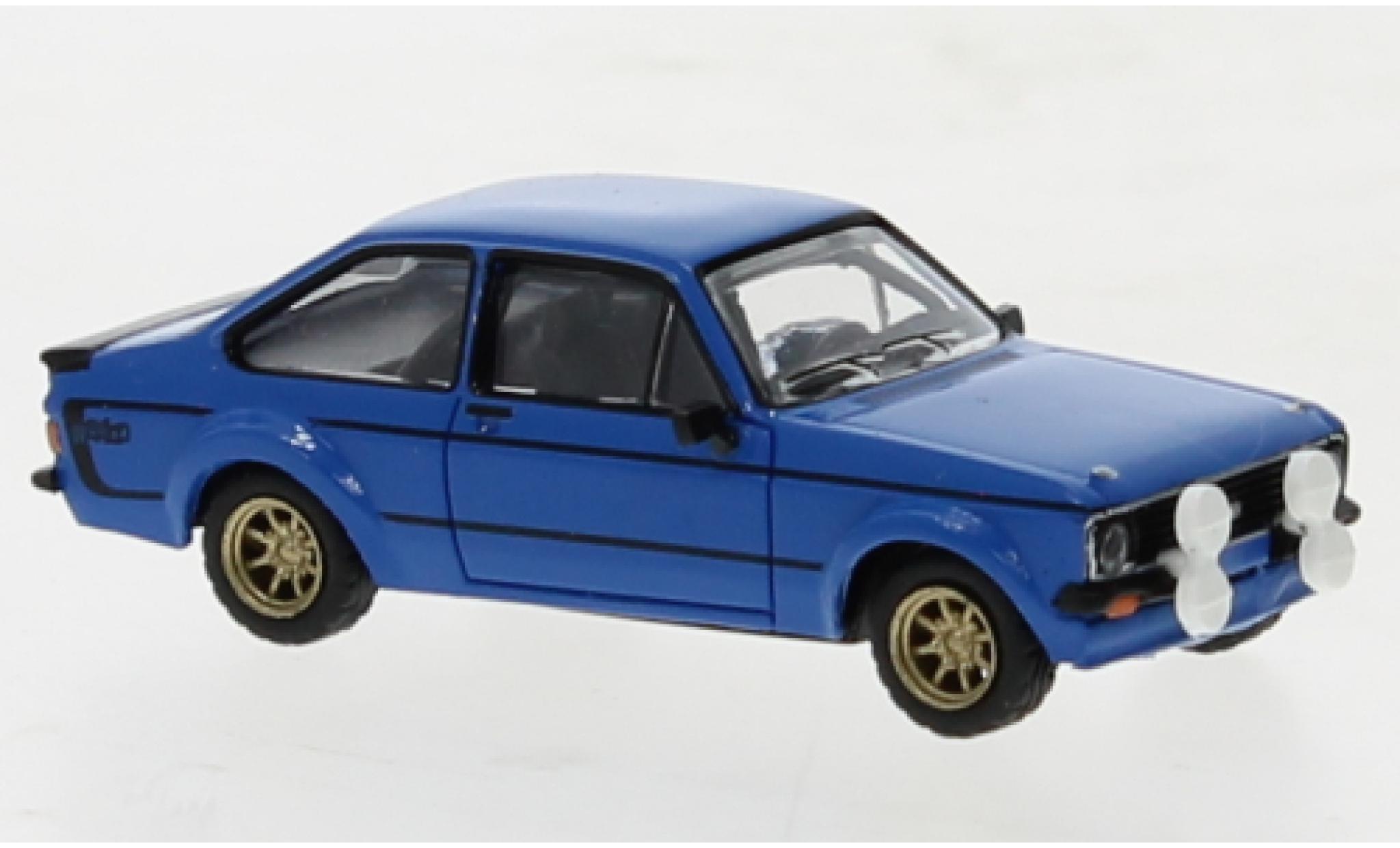 Ford Escort 1/87 Brekina RS 1800 blu 1976 modellino in miniatura