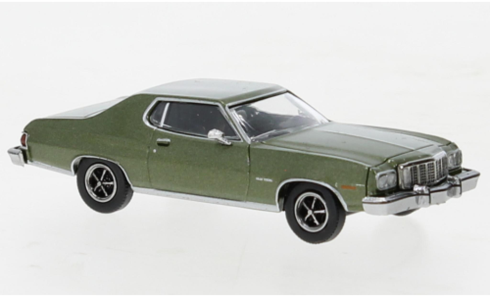 Ford Gran Torino 1/87 Brekina metallise verde foncé 1976 modellino in miniatura
