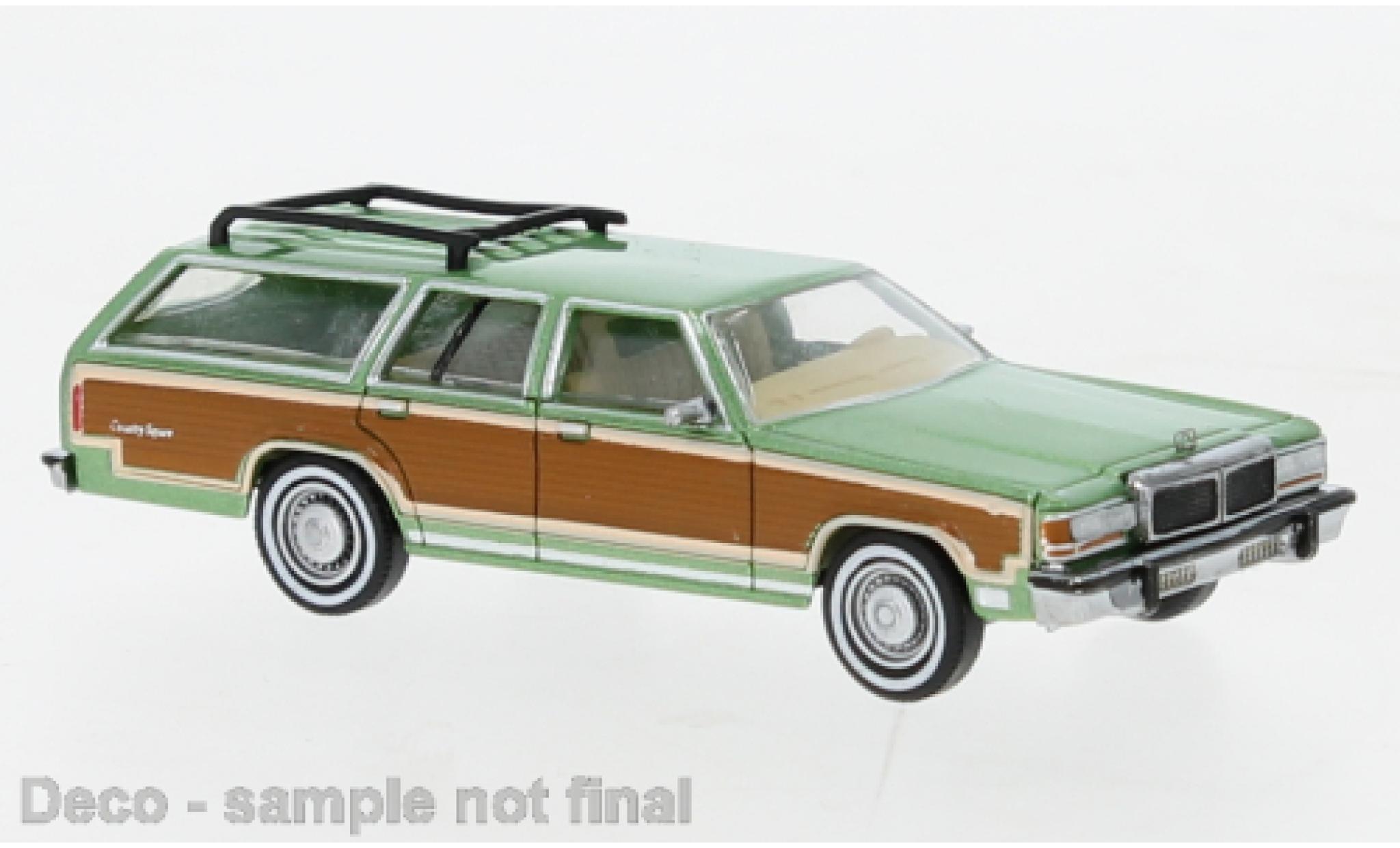 Ford LTD 1/87 Brekina Country Squire metallise verde/Dekor 1979 modellino in miniatura