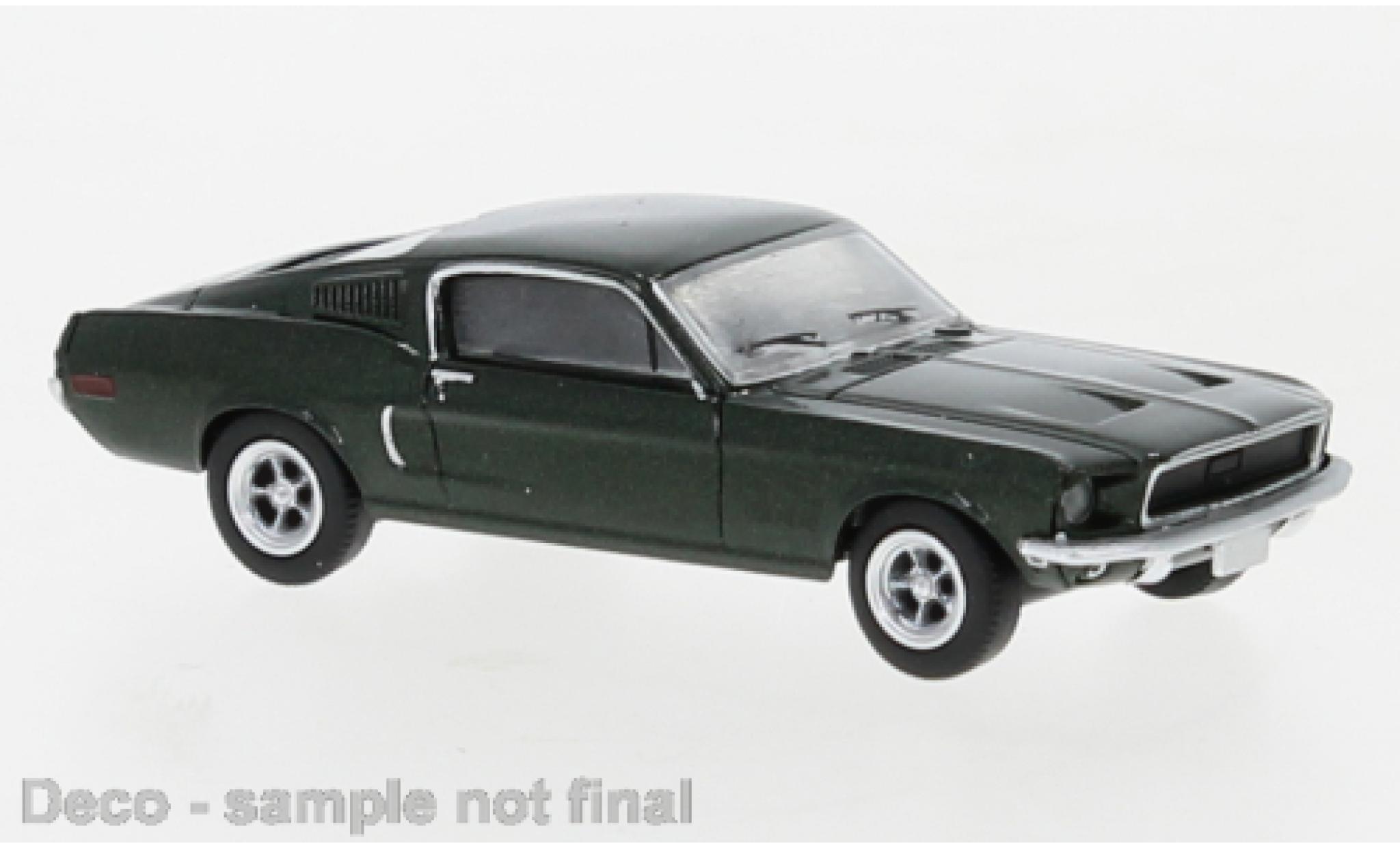 Ford Mustang 1/87 Brekina Fastback metallise verde 1968 modellino in miniatura