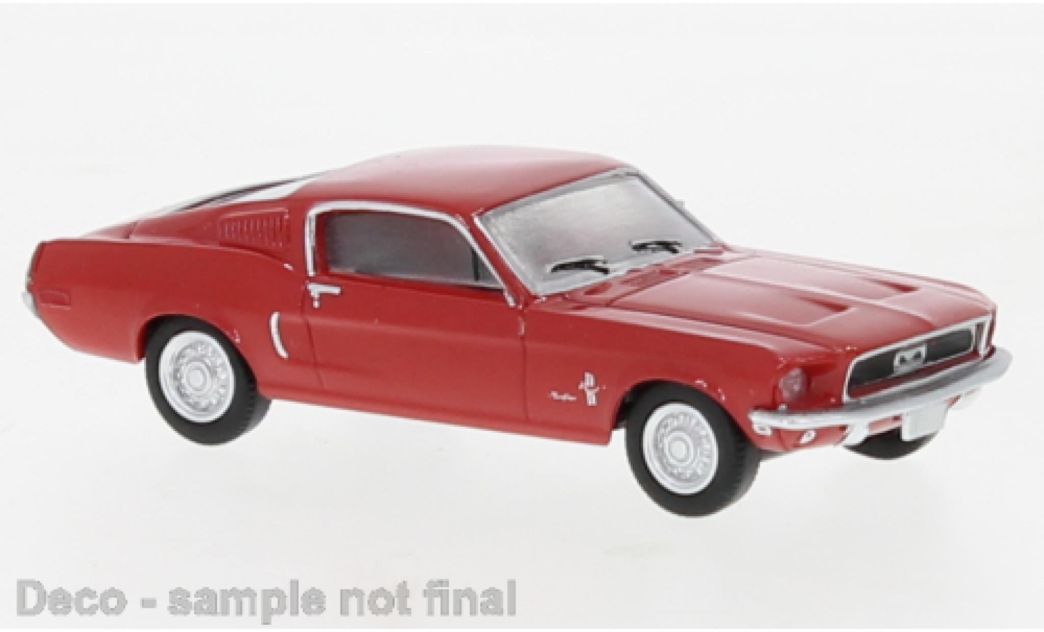 Ford Mustang 1/87 Brekina Fastback rosso 1968 modellino in miniatura