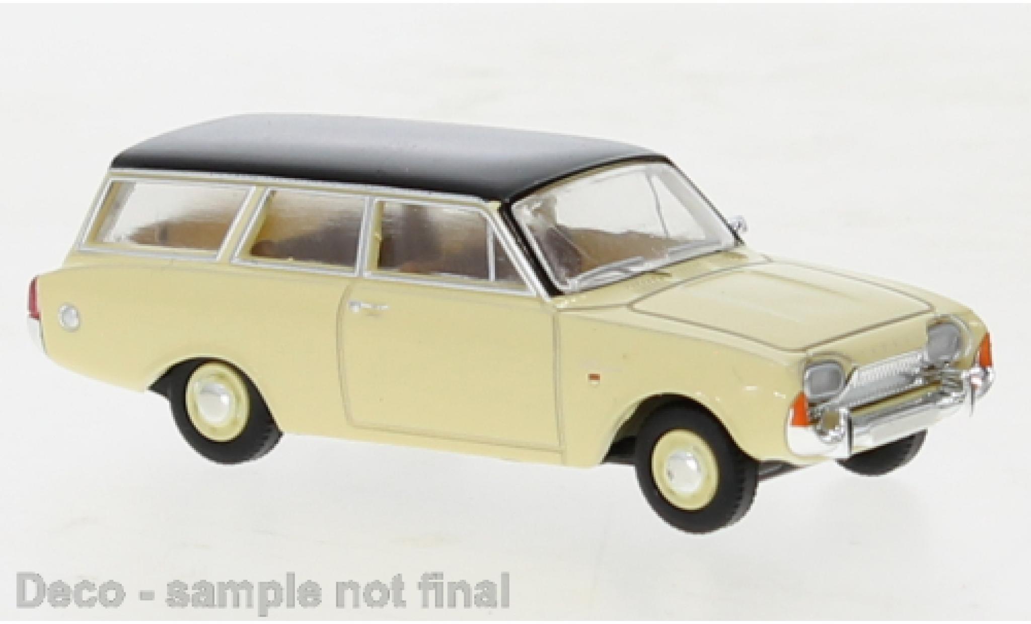 Ford Taunus 1/87 Brekina P3 Turnier beige/grau 1964 modellino in miniatura
