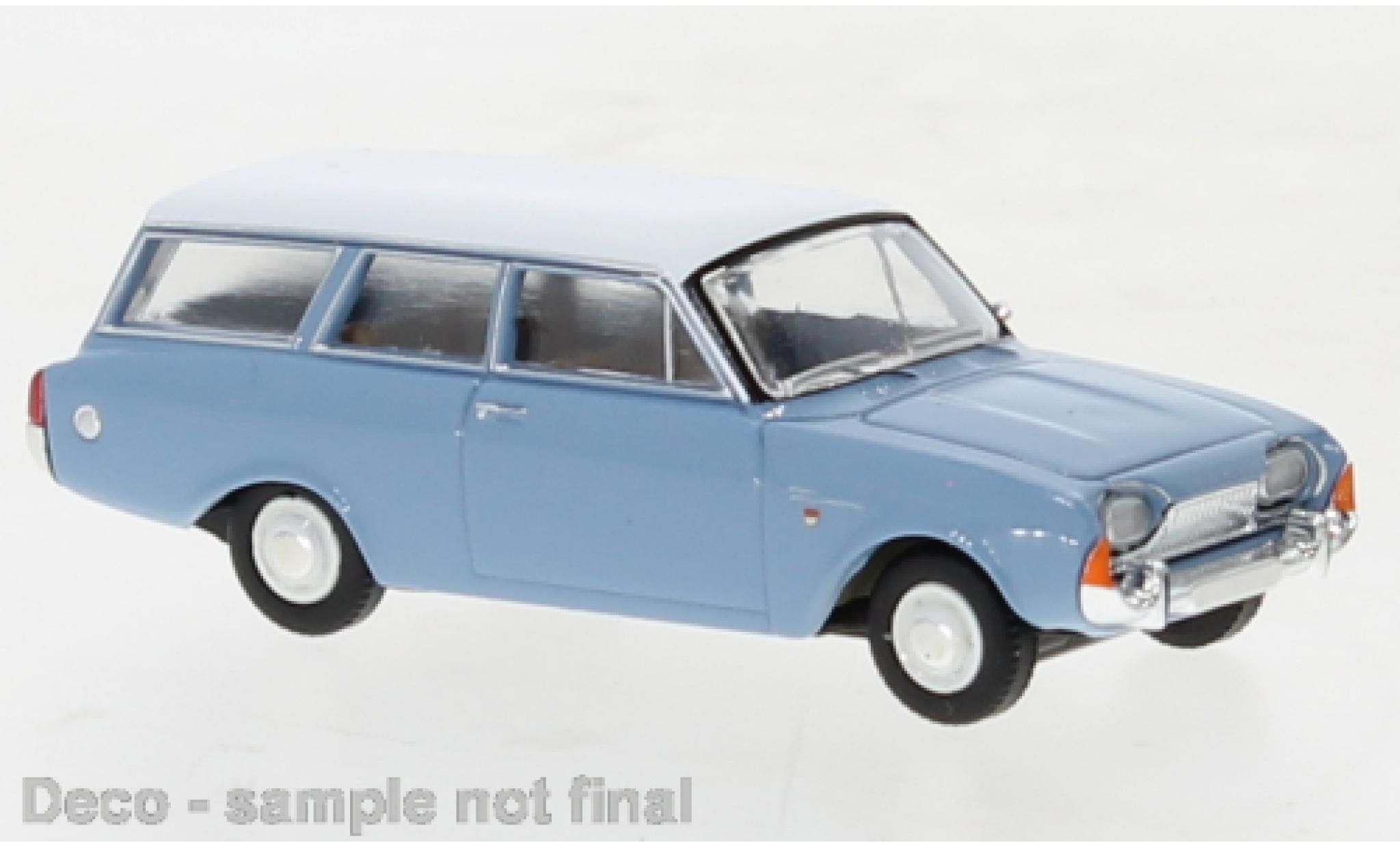 Ford Taunus 1/87 Brekina P3 Turnier blu clair/bianco 1964 modellino in miniatura