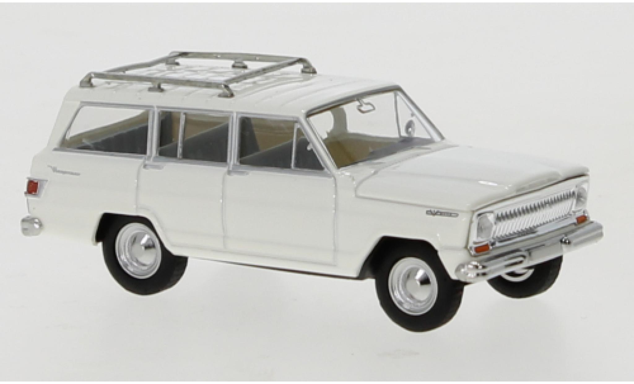 Jeep Wagoneer 1/87 Brekina B bianco 1968 modellino in miniatura