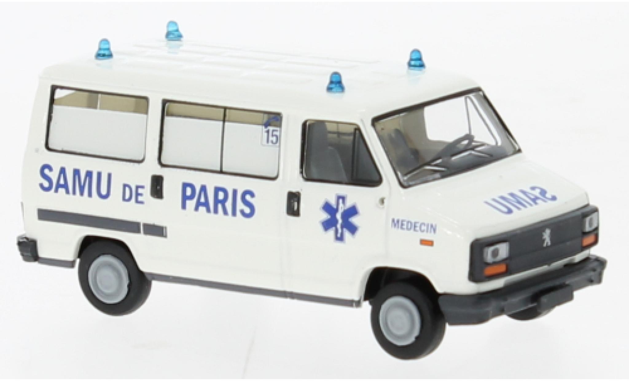 Peugeot J5 1/87 Brekina bus Samu de Paris (FR) 1982 modellino in miniatura