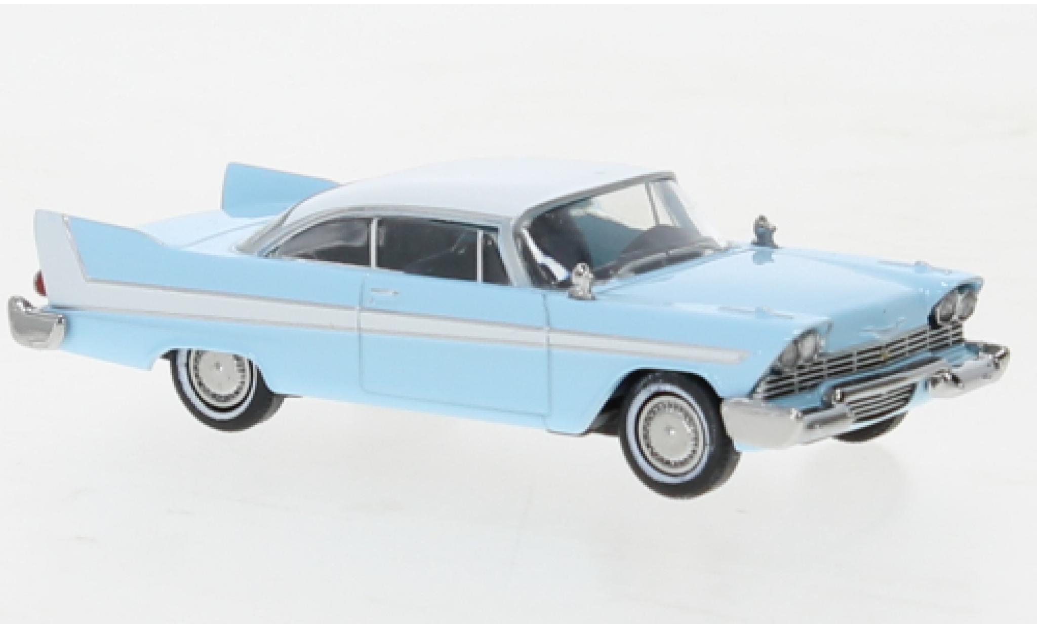 Plymouth Fury 1/87 Brekina blu clair/bianco 1958 modellino in miniatura