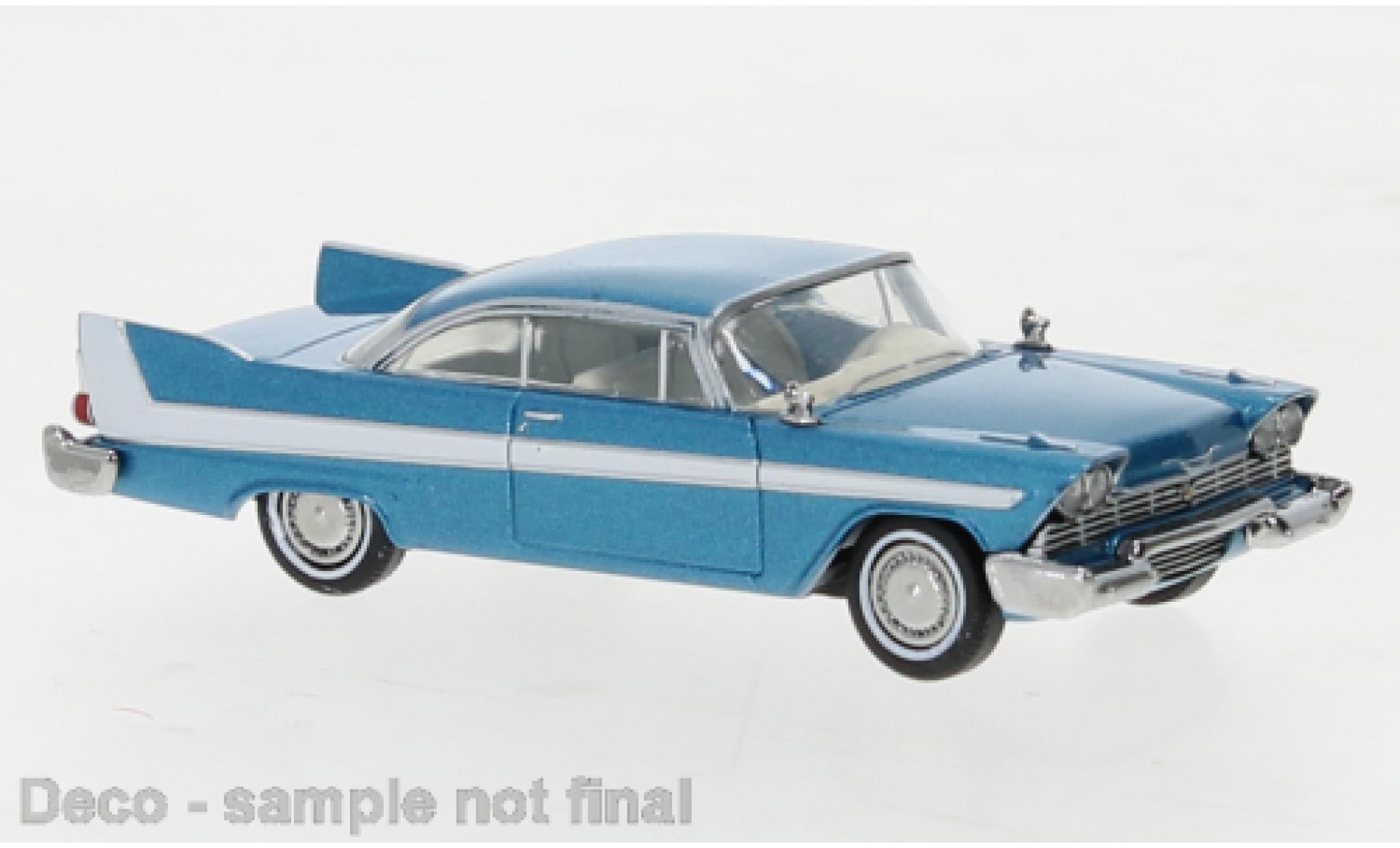 Plymouth Fury 1/87 Brekina metallise blu 1958 modellino in miniatura