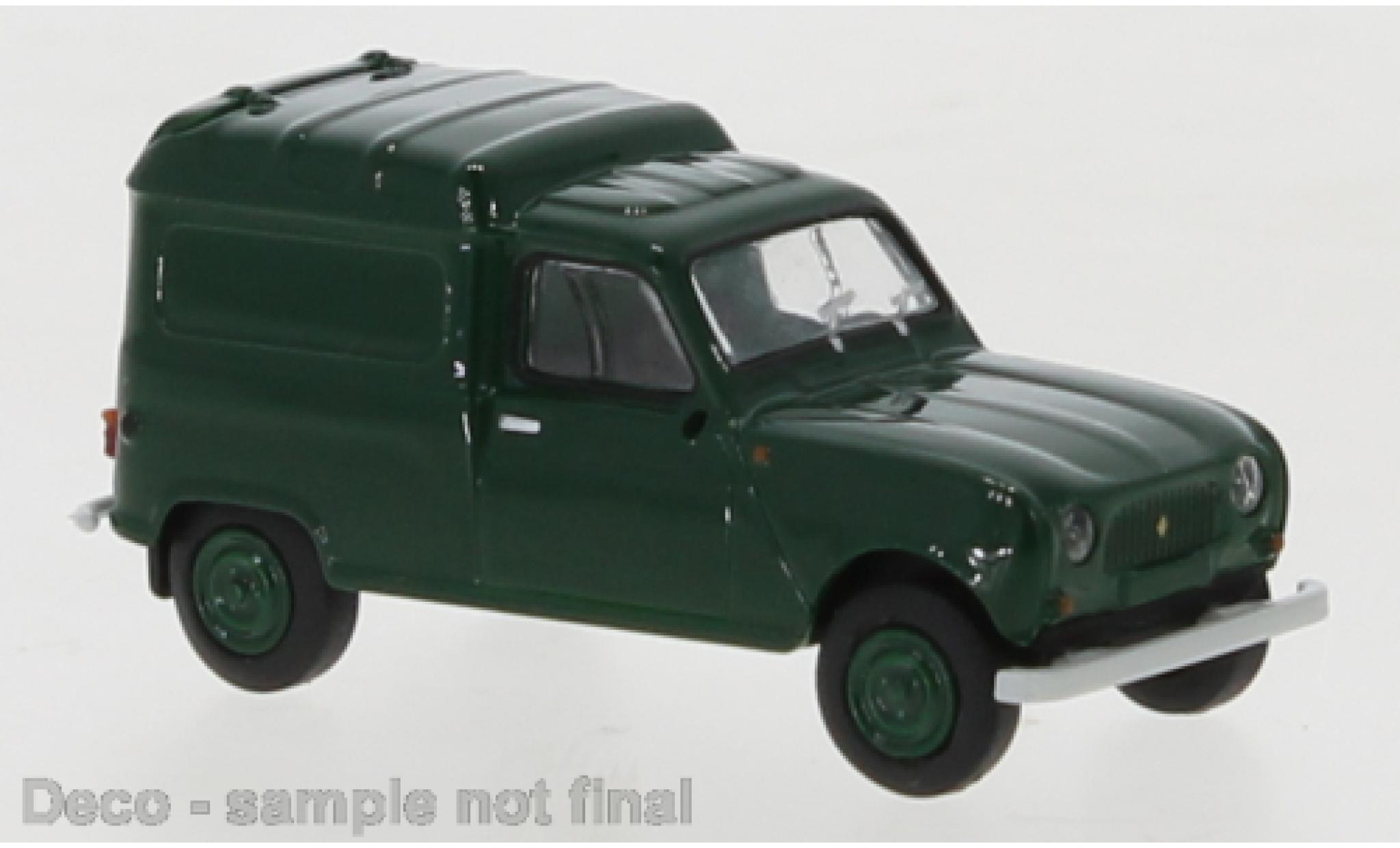 Renault 4 1/87 Brekina R Fourgonnette verde foncé 1961 modellino in miniatura
