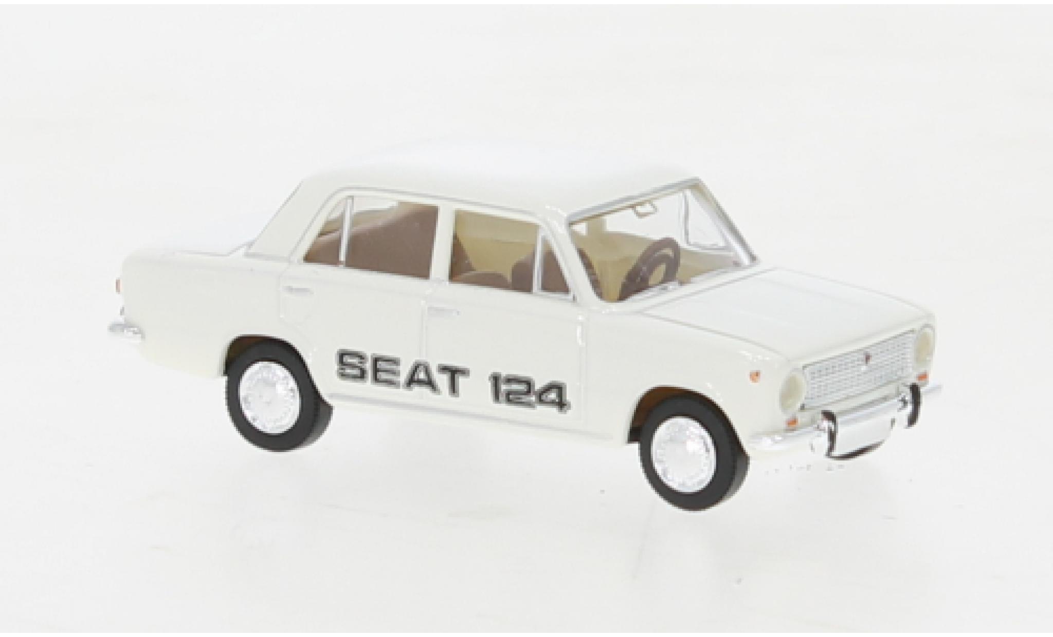 Seat 124 1/87 Brekina bianco 1968 modellino in miniatura