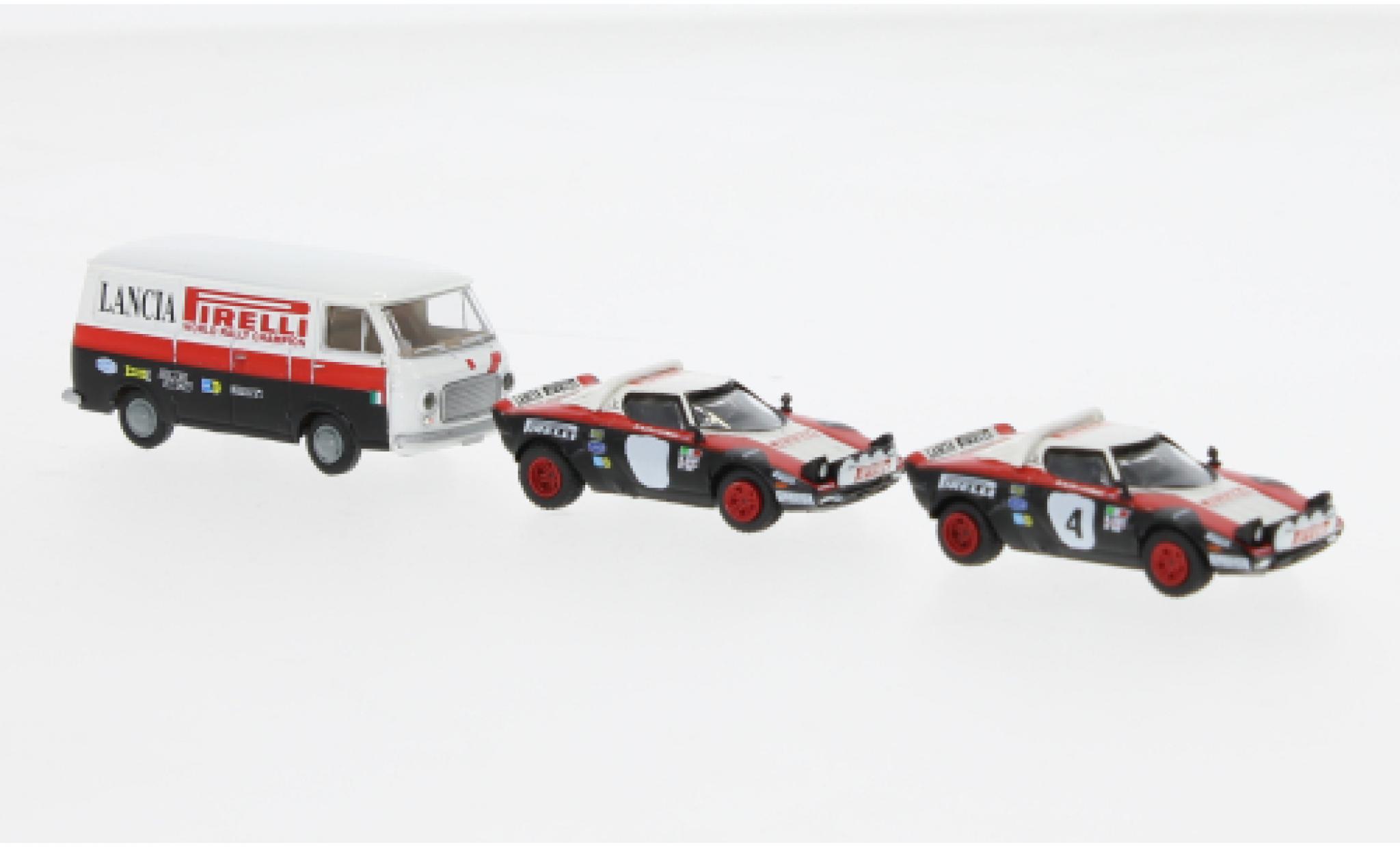 Lancia Stratos 1/87 Brekina Set HF et Fiat 238 fourgon Rally Team 1974 modellino in miniatura