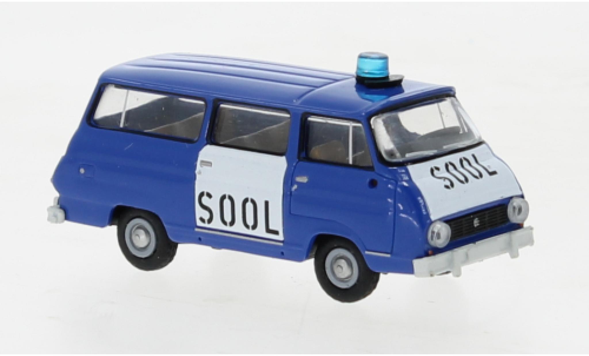 Skoda 1203 1/87 Brekina bus blu SOOL 1969 modellino in miniatura