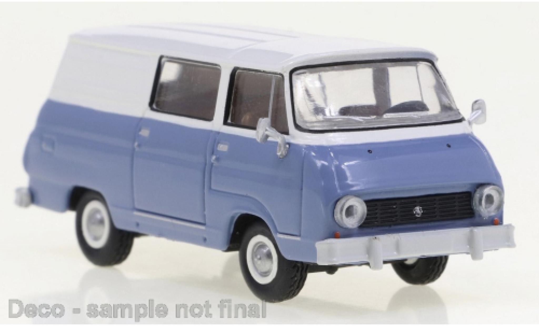 Skoda 1203 1/87 Brekina Halbbus bianco/blu 1969 modellino in miniatura