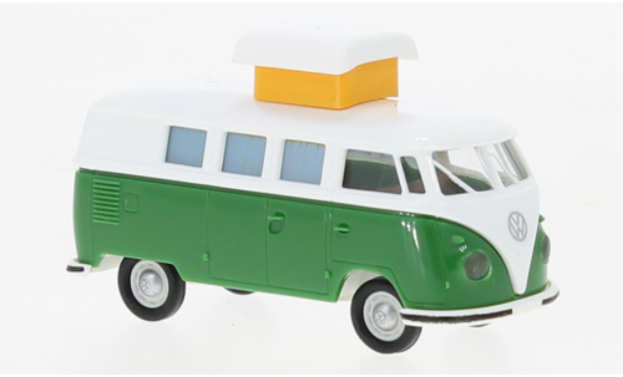 Volkswagen T1 1/87 Brekina b Camper bianco/verde 1960 modellino in miniatura