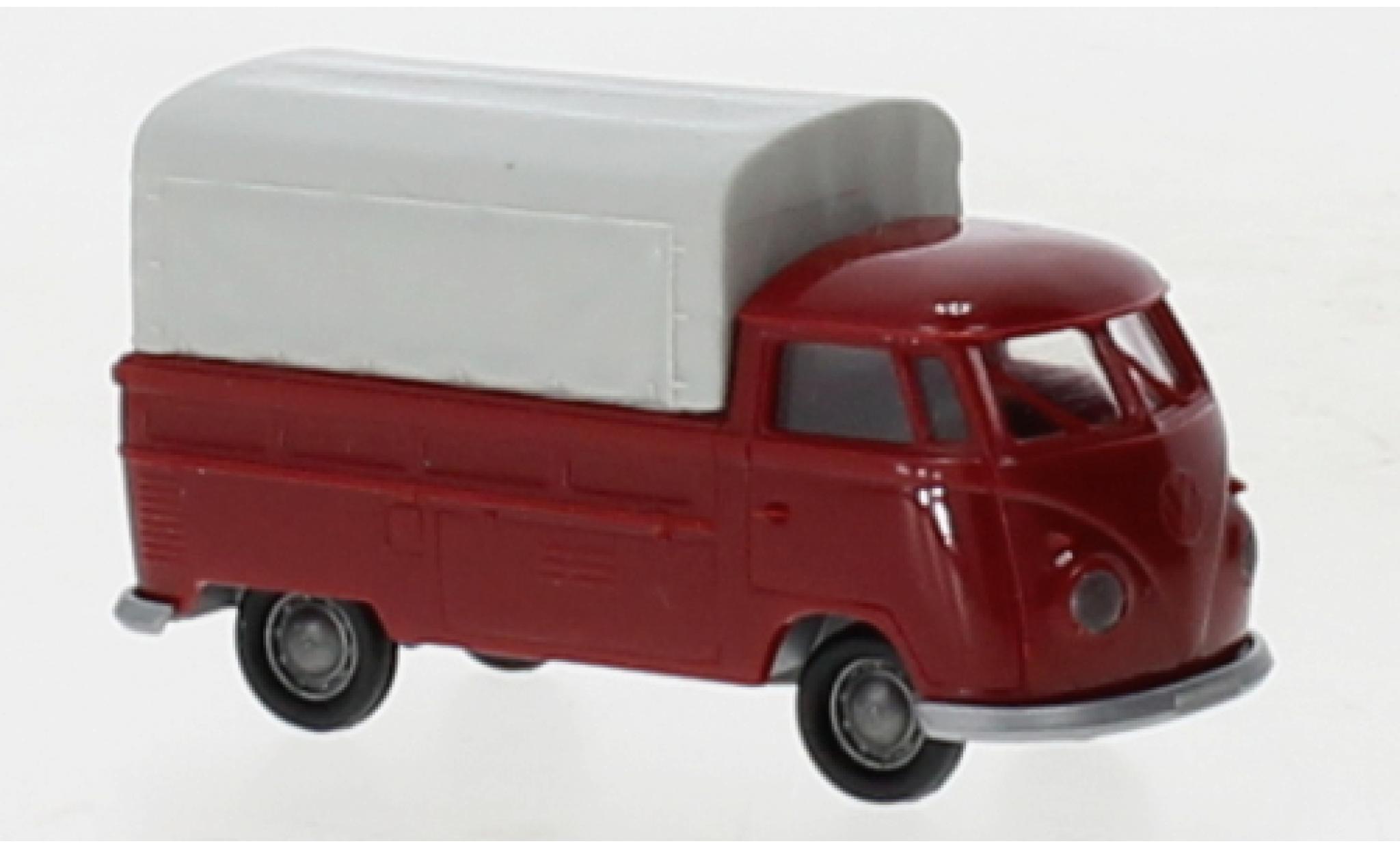 Volkswagen T1 1/87 Brekina b plateforme rosso foncé 1960 modellino in miniatura