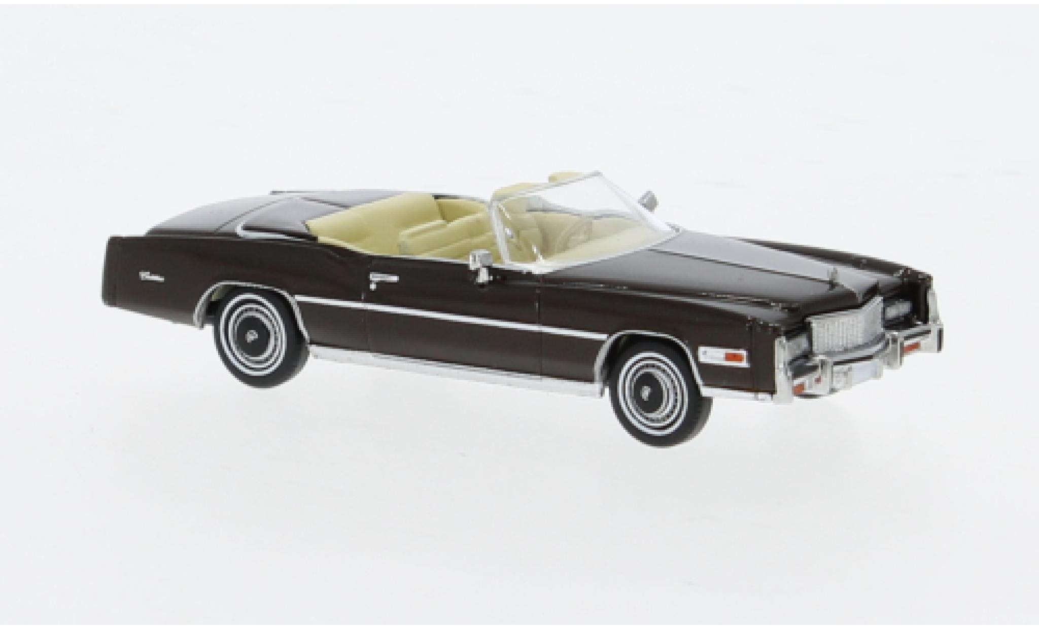 Cadillac Eldorado 1/87 Brekina Cabriolet metallise braun 1976 1:87 modellino in miniatura