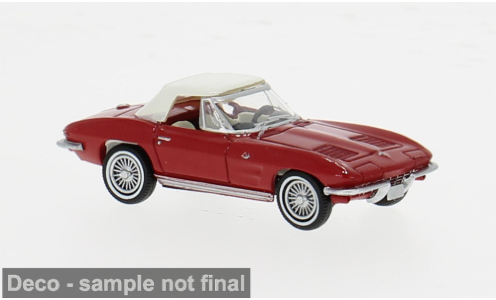 Chevrolet Corvette 1/87 Brekina C2 Cabrio rot 1962 1:87 modellino in miniatura
