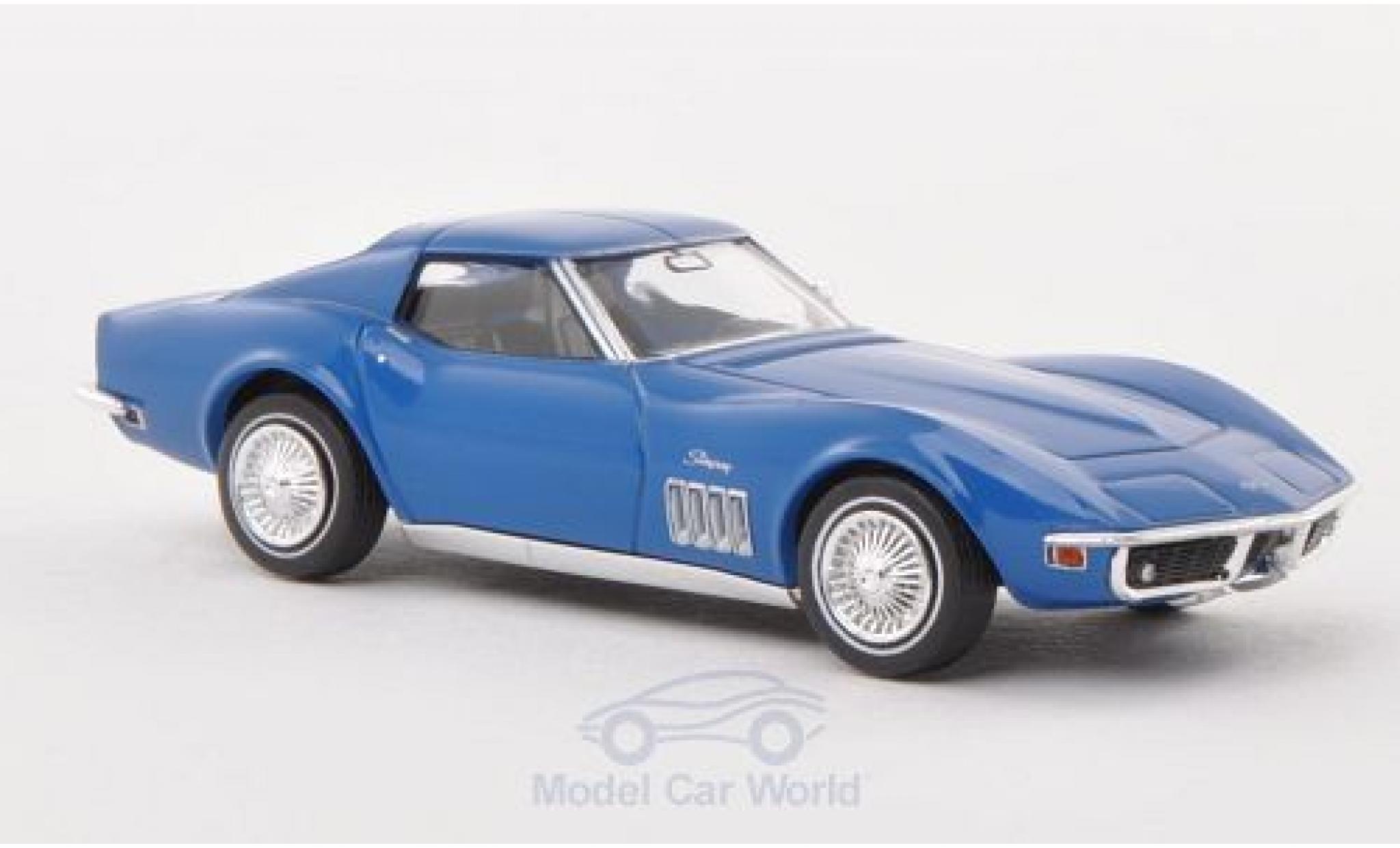 Chevrolet Corvette C3 1/87 Brekina (C3) blu modellino in miniatura