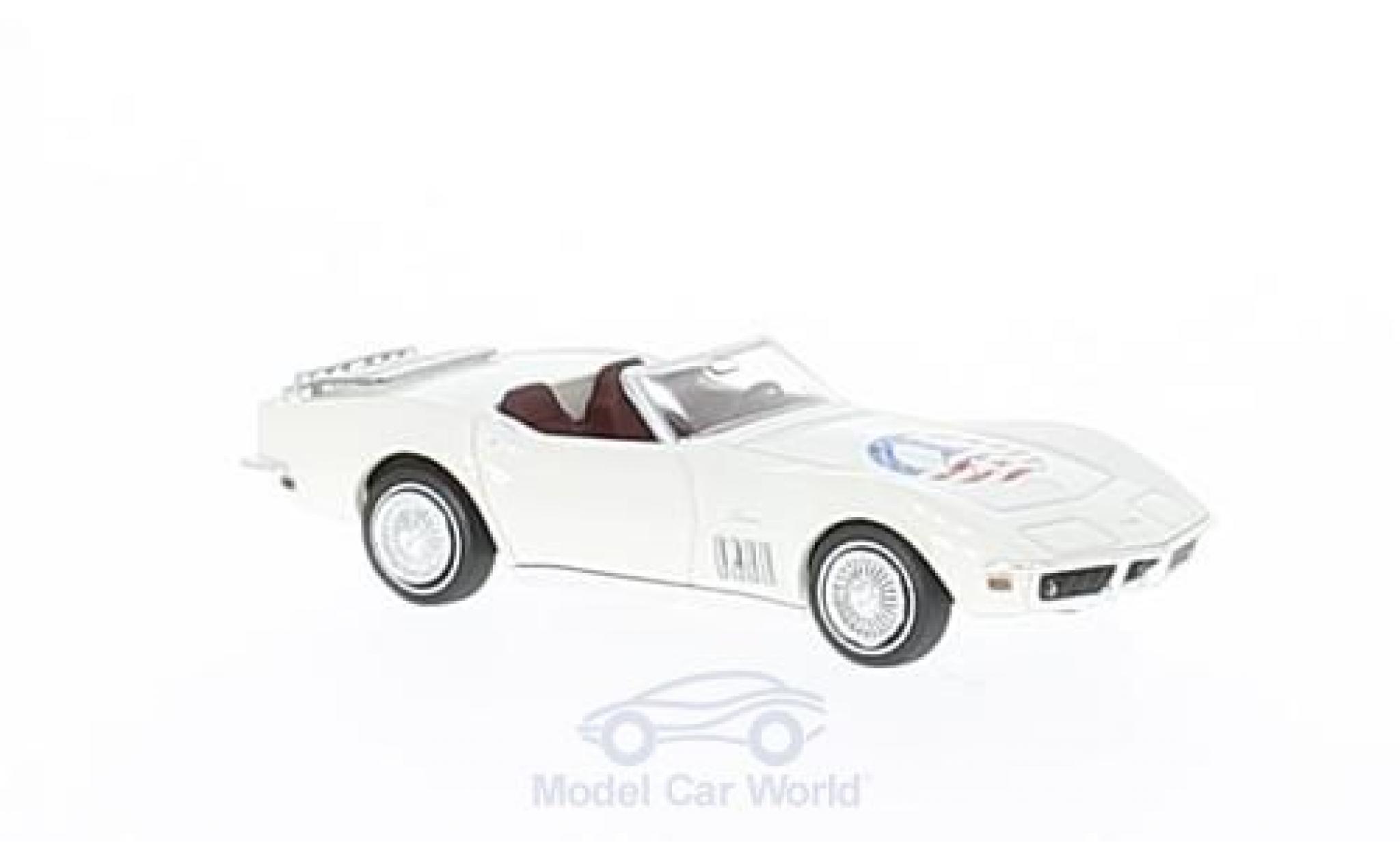 Chevrolet Corvette C3 1/87 Brekina C3 Cabriolet bianco/Dekor Peace modellino in miniatura