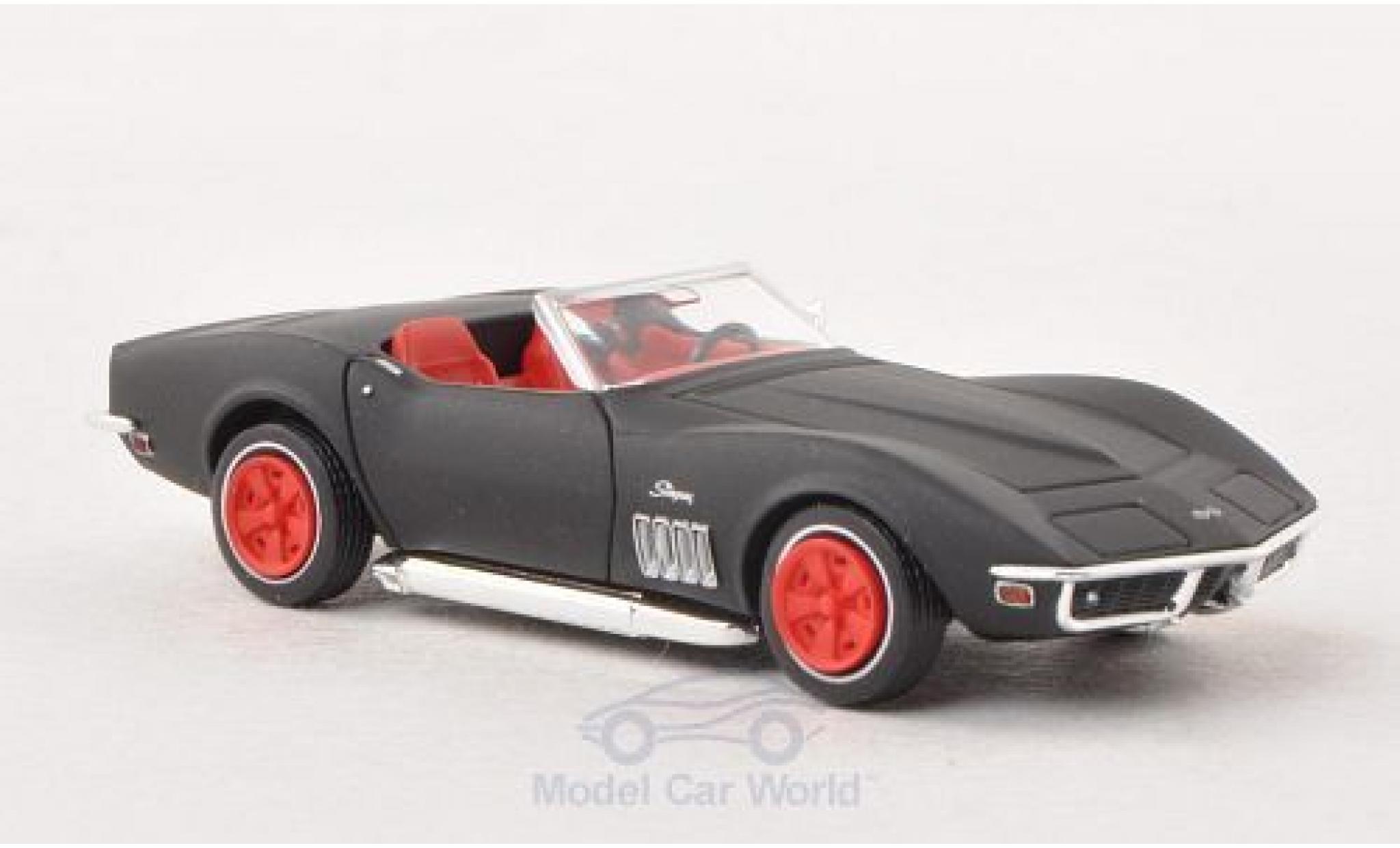 Chevrolet Corvette 1/87 Brekina C3 matt-nero modellino in miniatura