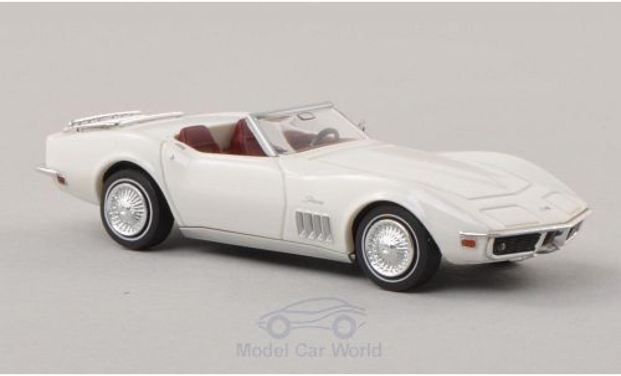 Chevrolet Corvette 1/87 Brekina C3 bianco modellino in miniatura