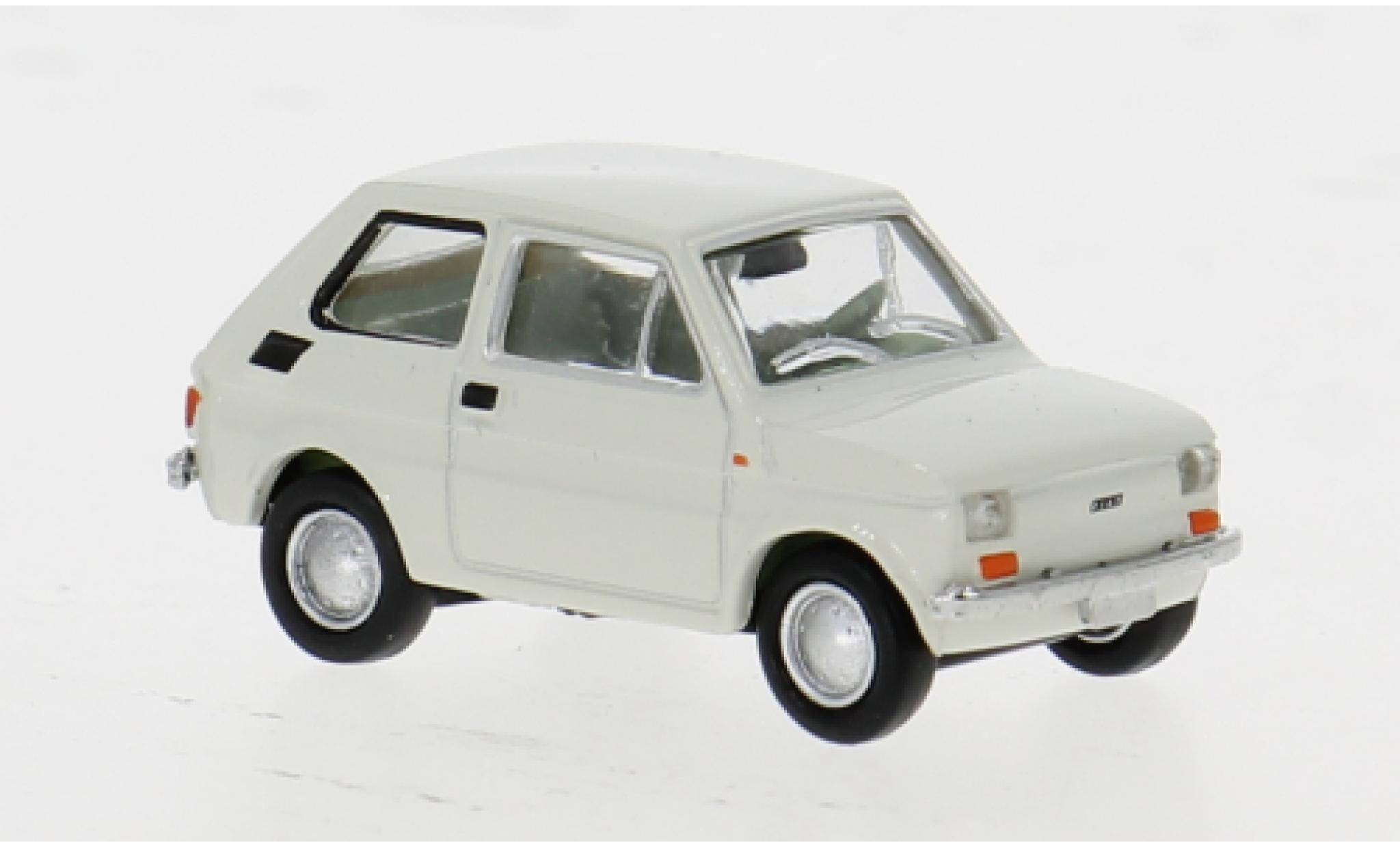 Fiat 126 1/87 Brekina Drummer weiss 1972 1:87 modellino in miniatura