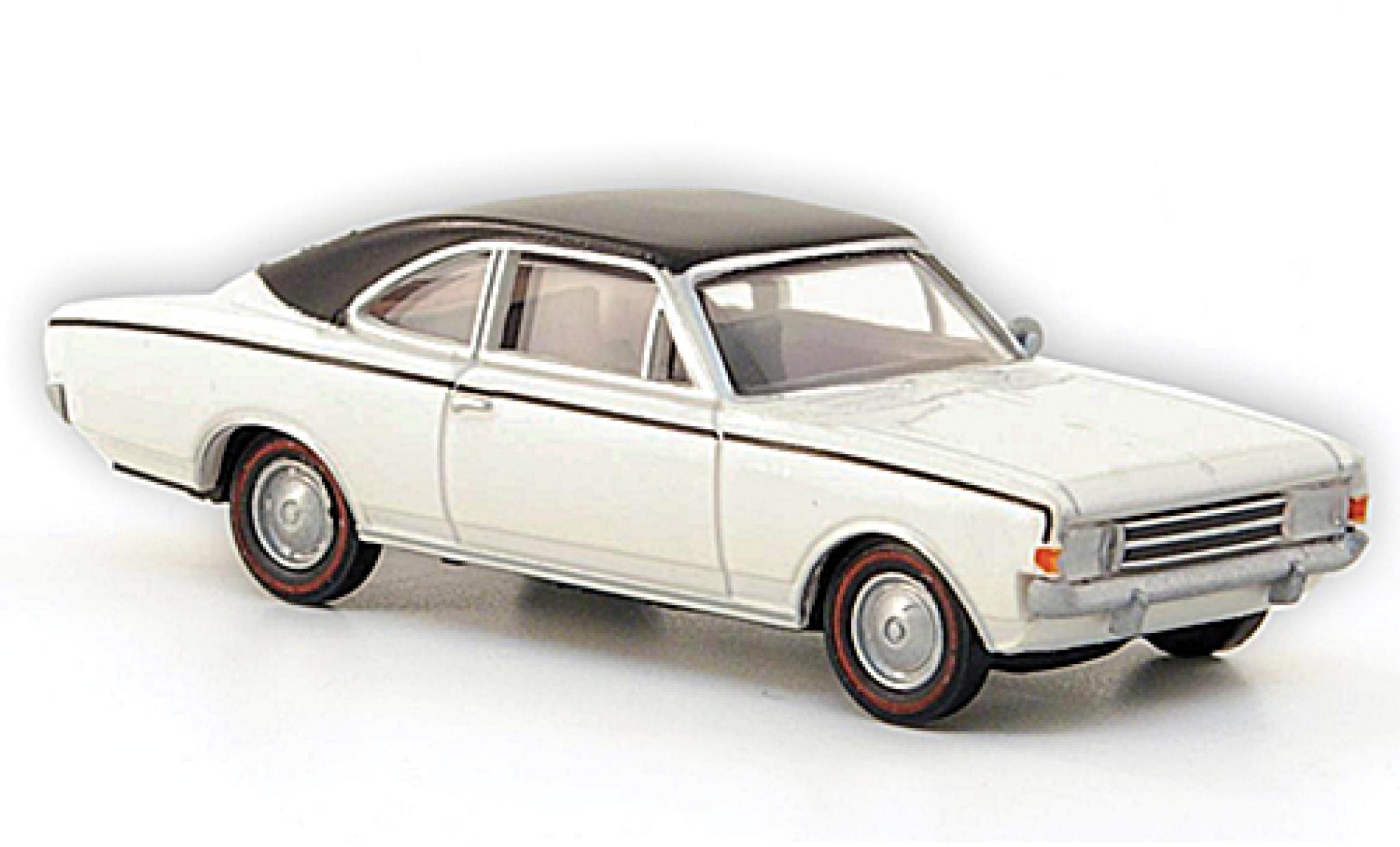 Opel Rekord 1/87 Brekina C Coupe bianco/matt-nero modellino in miniatura
