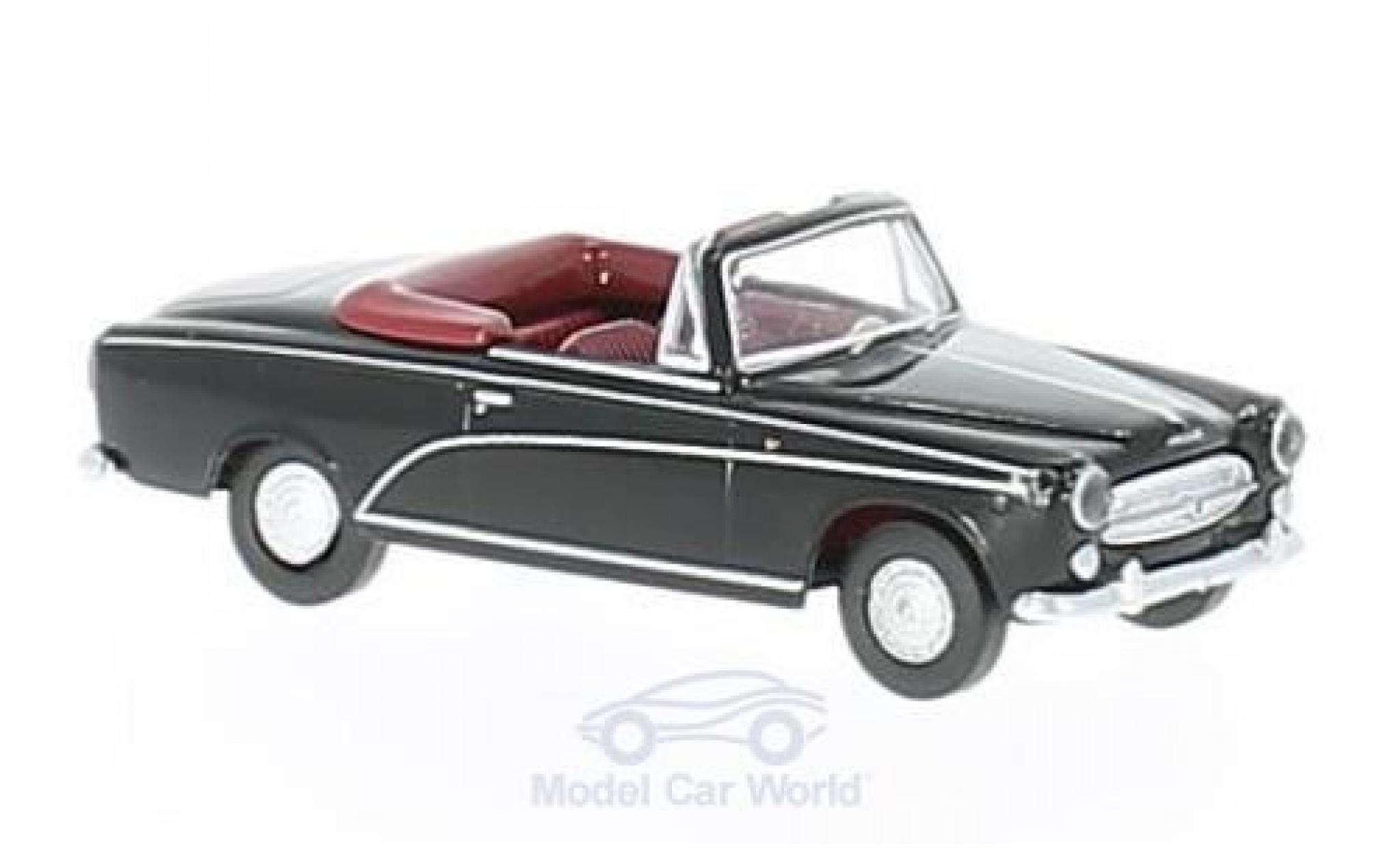 Peugeot 403 1/87 Brekina Cabrio de Luxe nero modellino in miniatura