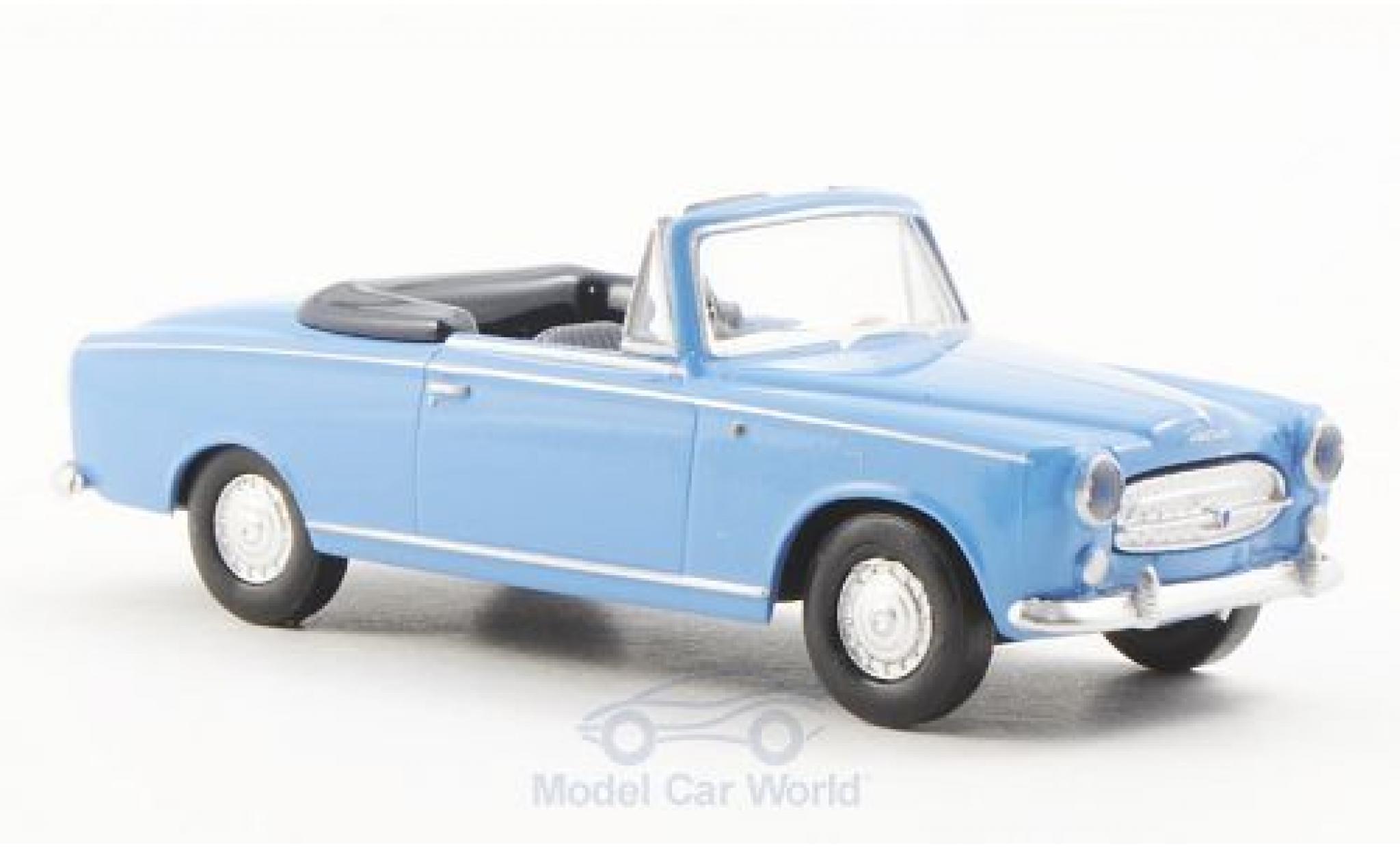 Peugeot 403 1/87 Brekina Cabriolet blu modellino in miniatura
