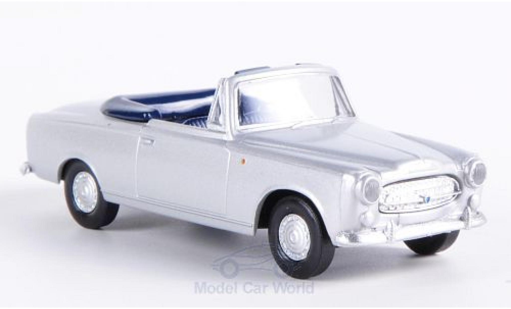 Peugeot 403 1/87 Brekina Cabriolet grigio modellino in miniatura