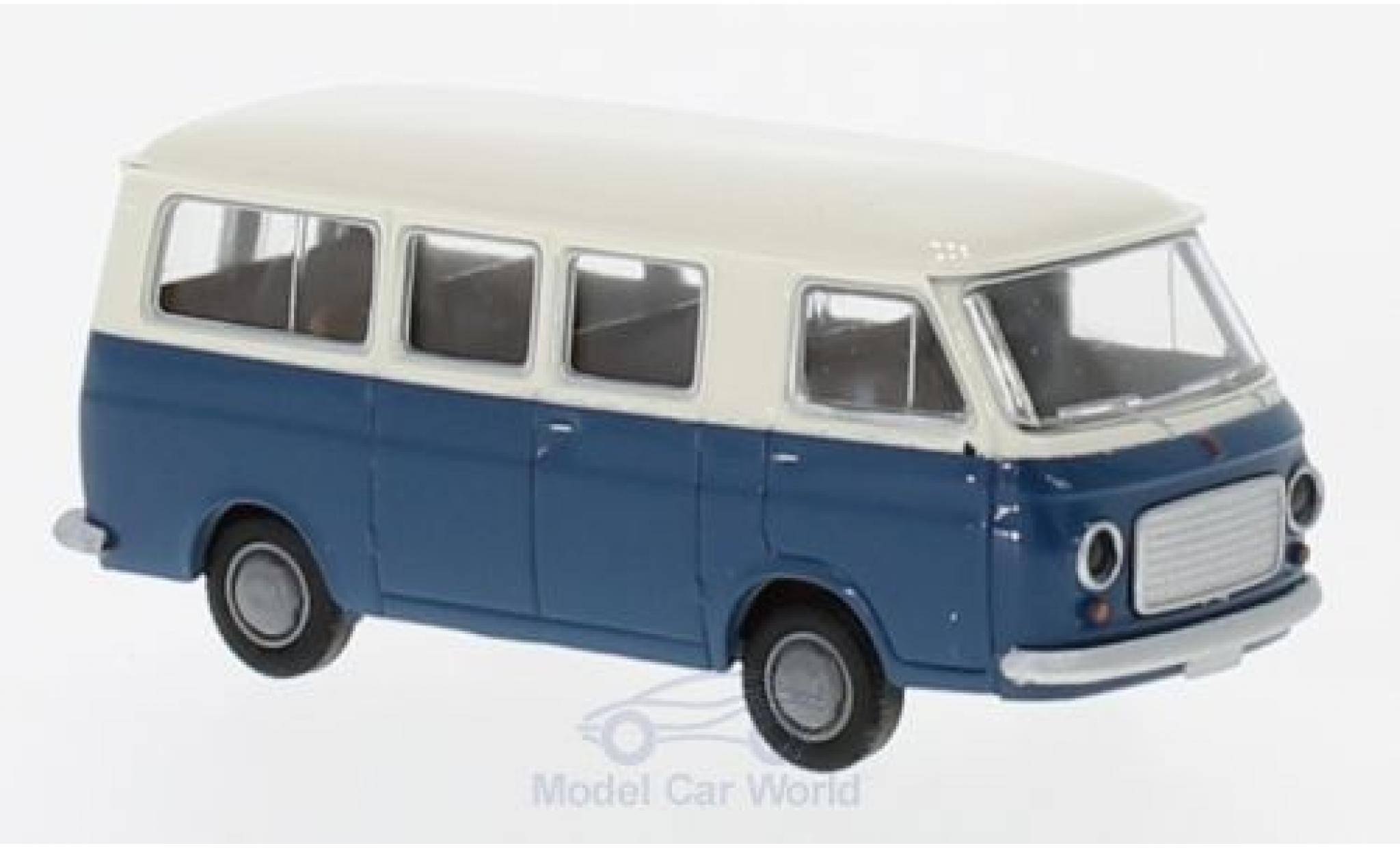 Fiat 238 1/87 Brekina Bus bianco/blu modellino in miniatura