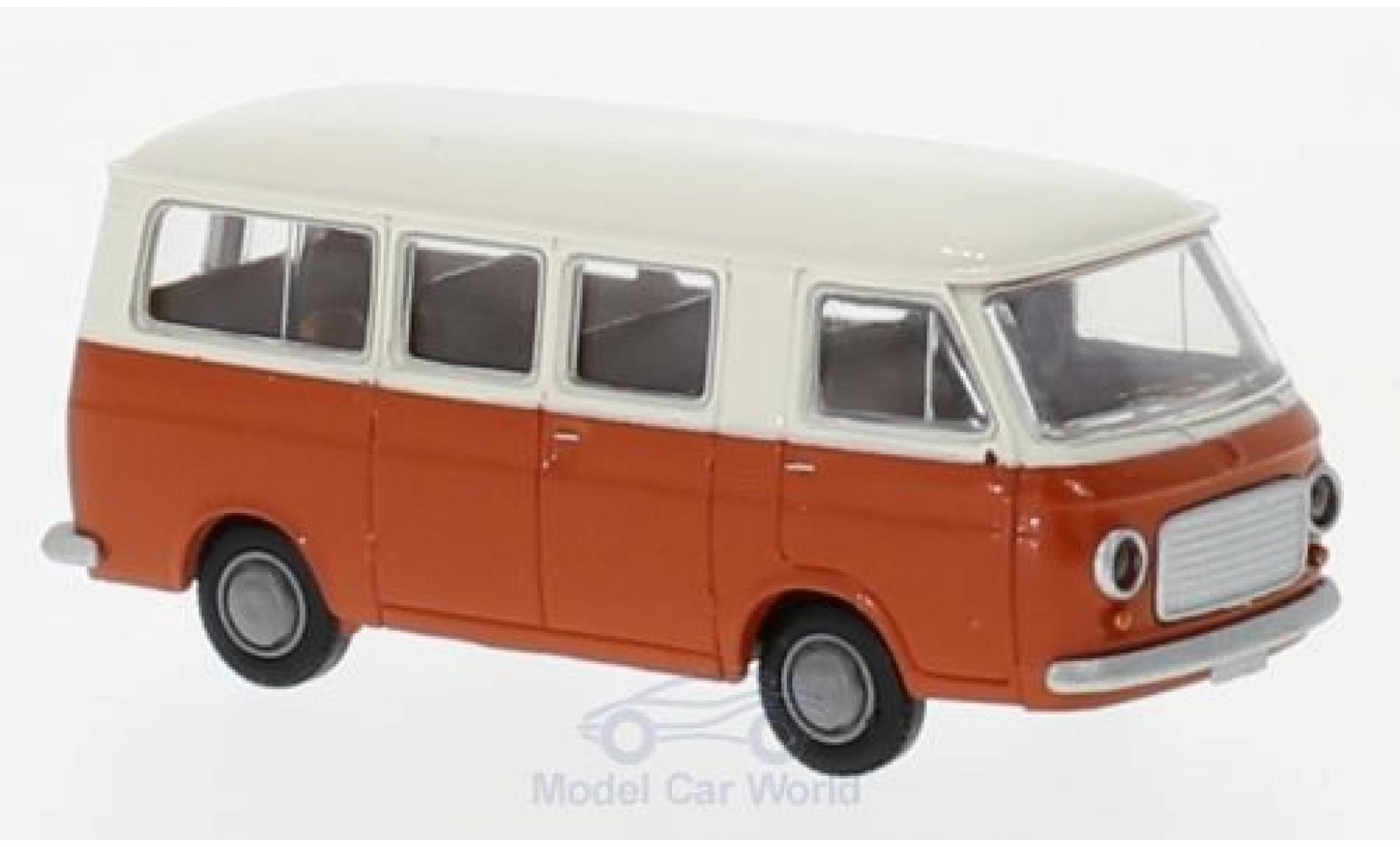 Fiat 238 1/87 Brekina Bus bianco/orange modellino in miniatura
