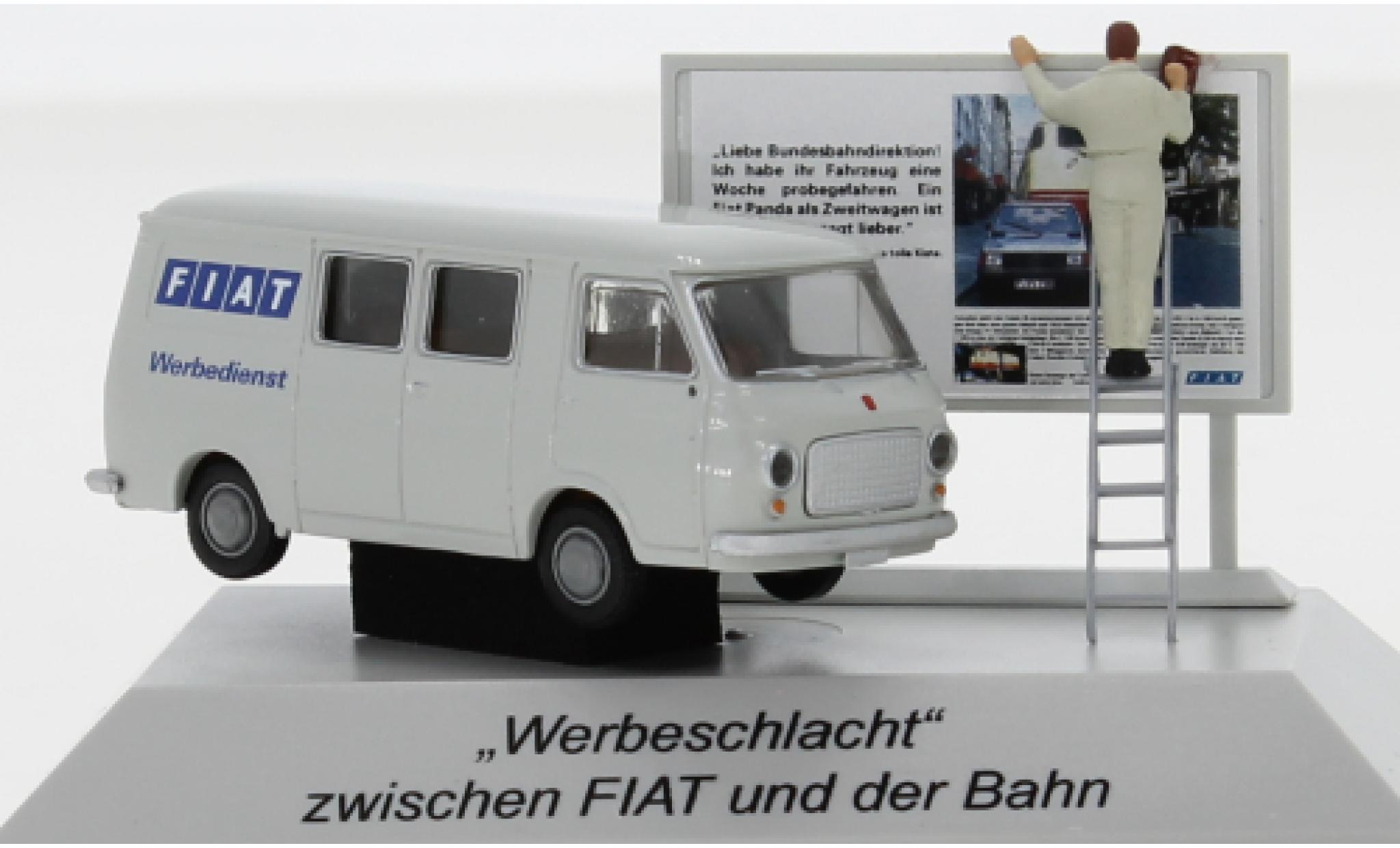 Fiat 238 1/87 Brekina Halbbus 1966 avec figurine modellino in miniatura