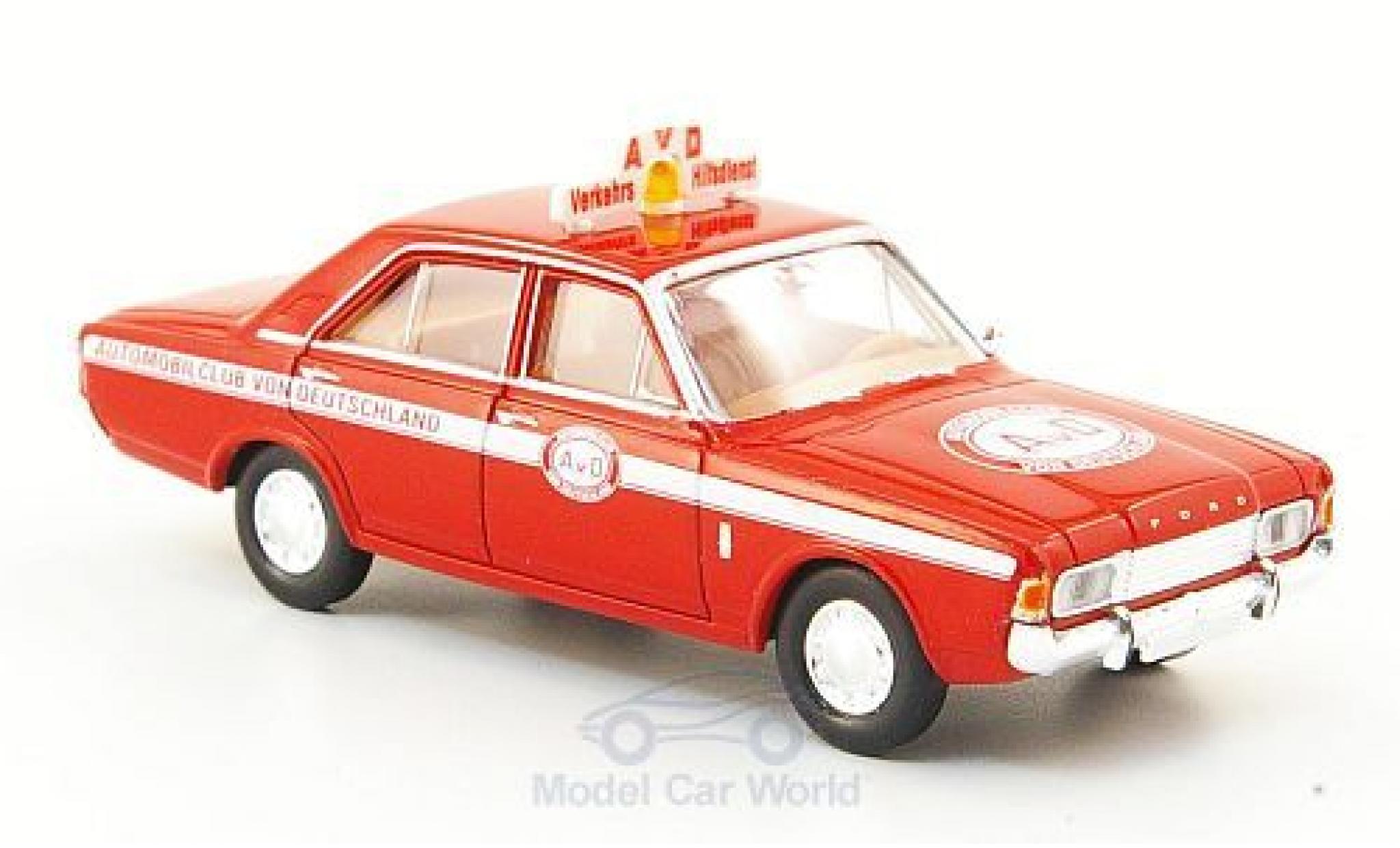 Ford 17M 1/87 Brekina 17m (P7b) AVD Verkehrs Hilfsdienst modellino in miniatura