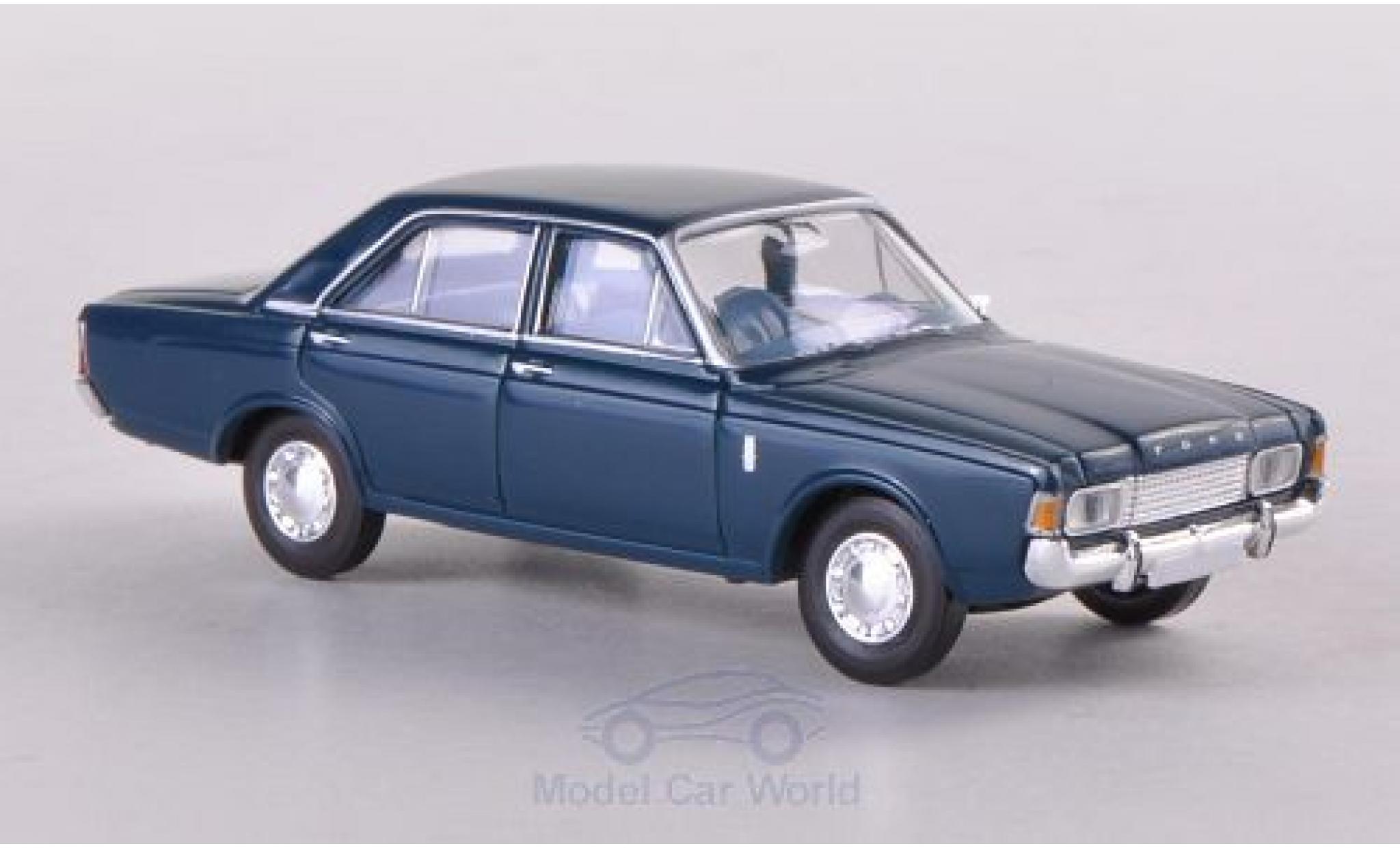 Ford 17M 1/87 Brekina 17m (P7b) blu modellino in miniatura