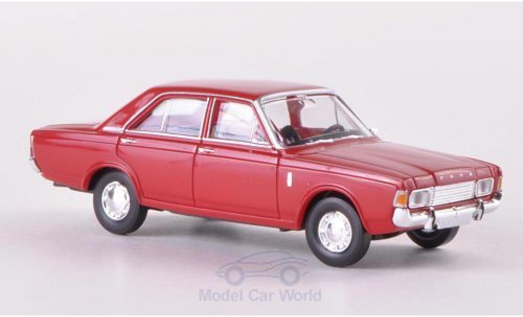 Ford 17M 1/87 Brekina 17m (P7b) rosso modellino in miniatura