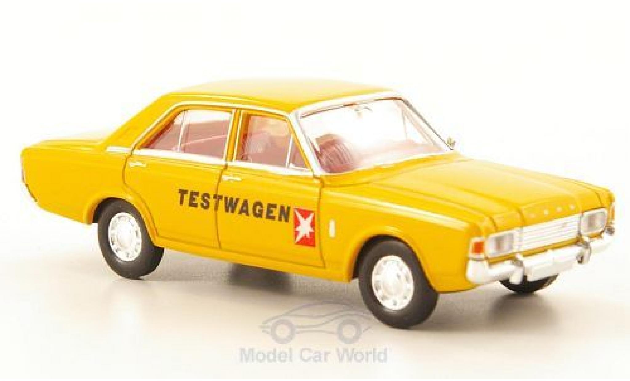 Ford 17M 1/87 Brekina 17m (P7b) Stern Testwagen ohne Vitrine modellino in miniatura